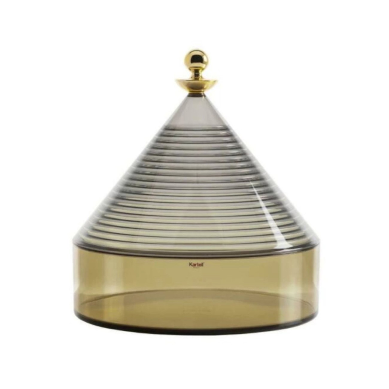 Kartell Δοχείο διάφανο/γκρι 25x27cm σειρά Trullo Μπολ