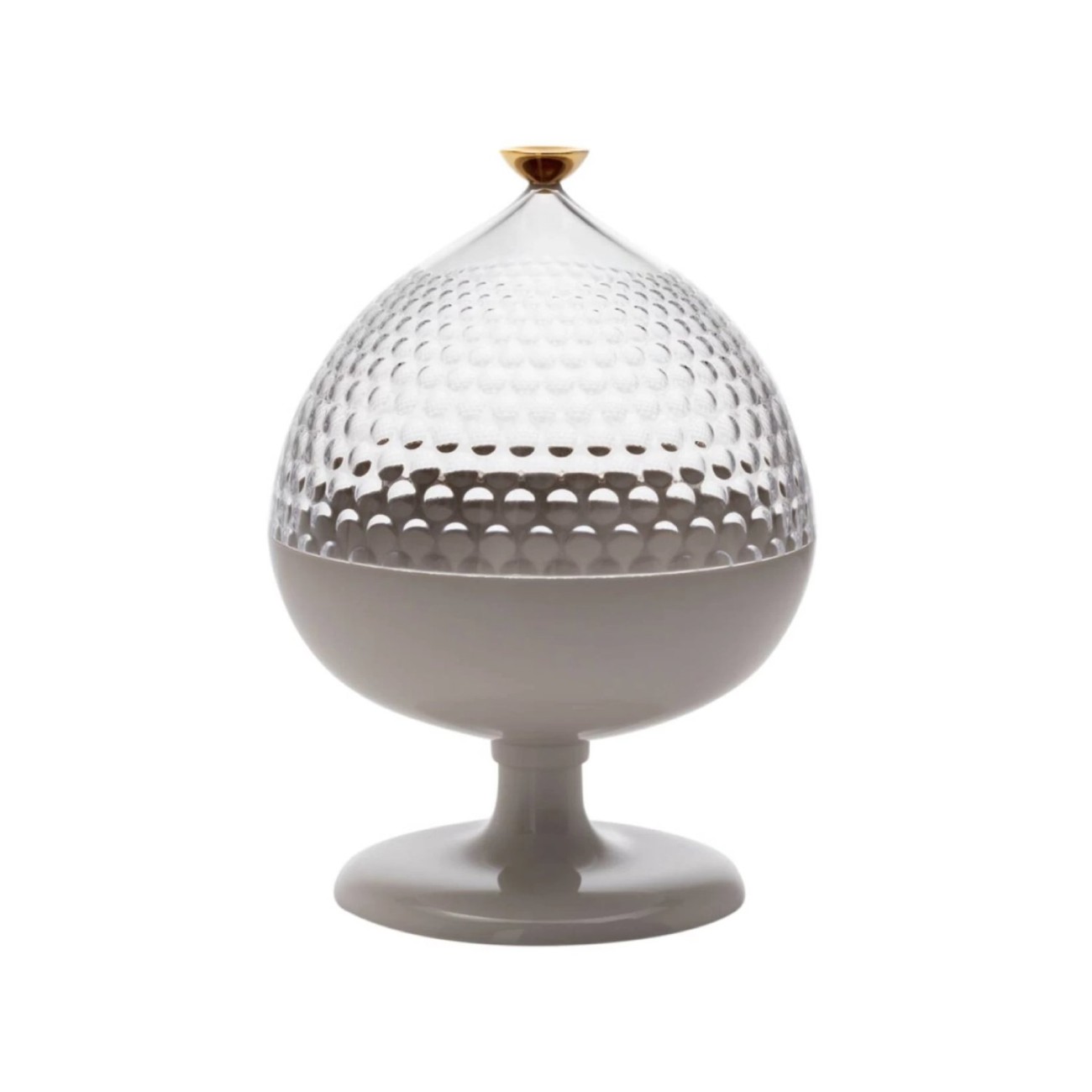 Kartell Δοχείο με πόδι Φ21/29 cm Transparent/White σειρά Pumo Μπολ