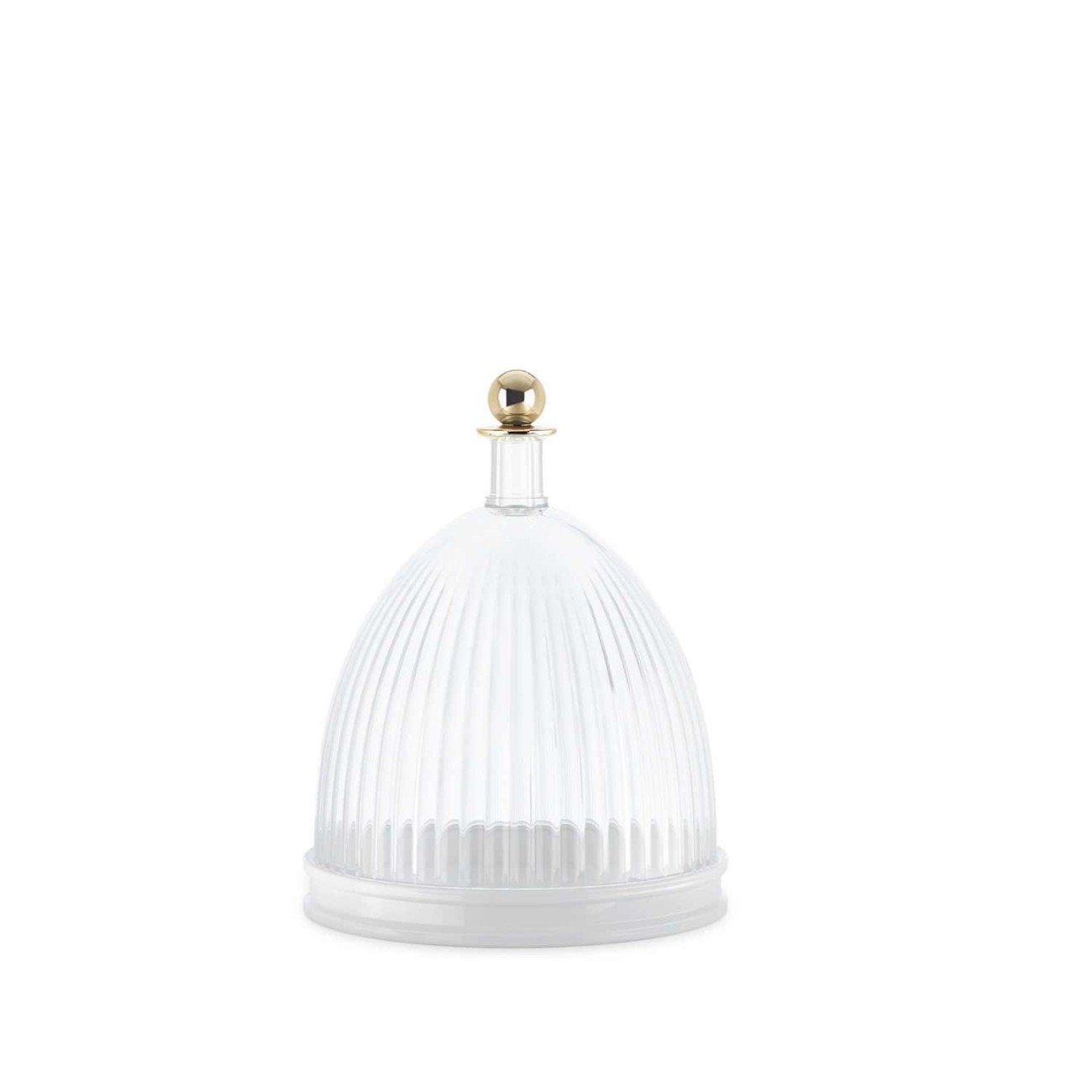 Kartell Πιατέλα με καπάκι Φ24εκ/30,5 εκ. Transparent/White σειρά La Coupole 