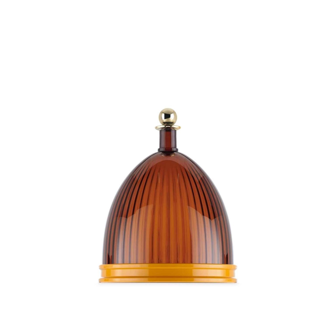 Kartell Πιατέλα με καπάκι Φ24εκ/30,5 εκ. Cola/mustard σειρά La Coupole Μπολ/ Centerpieces