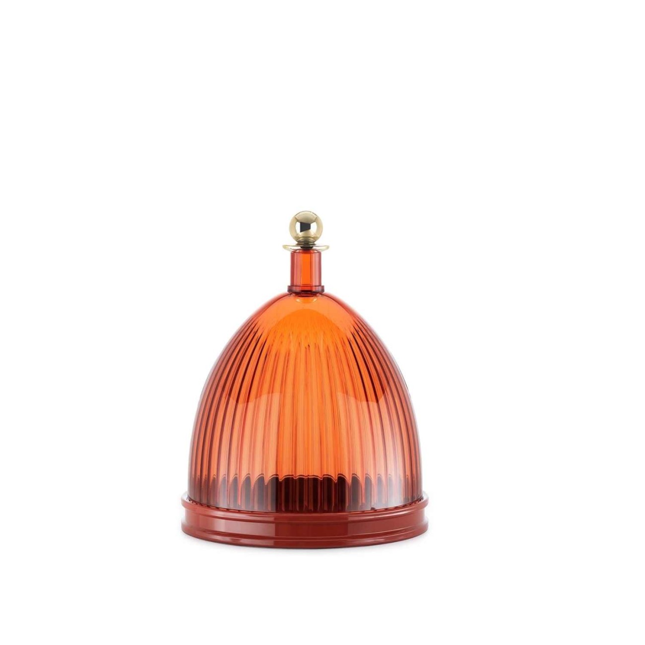 Kartell Πιατέλα με καπάκι Φ24εκ/30,5 εκ. Amber/brick red σειρά La Coupole Μπολ/ Centerpieces