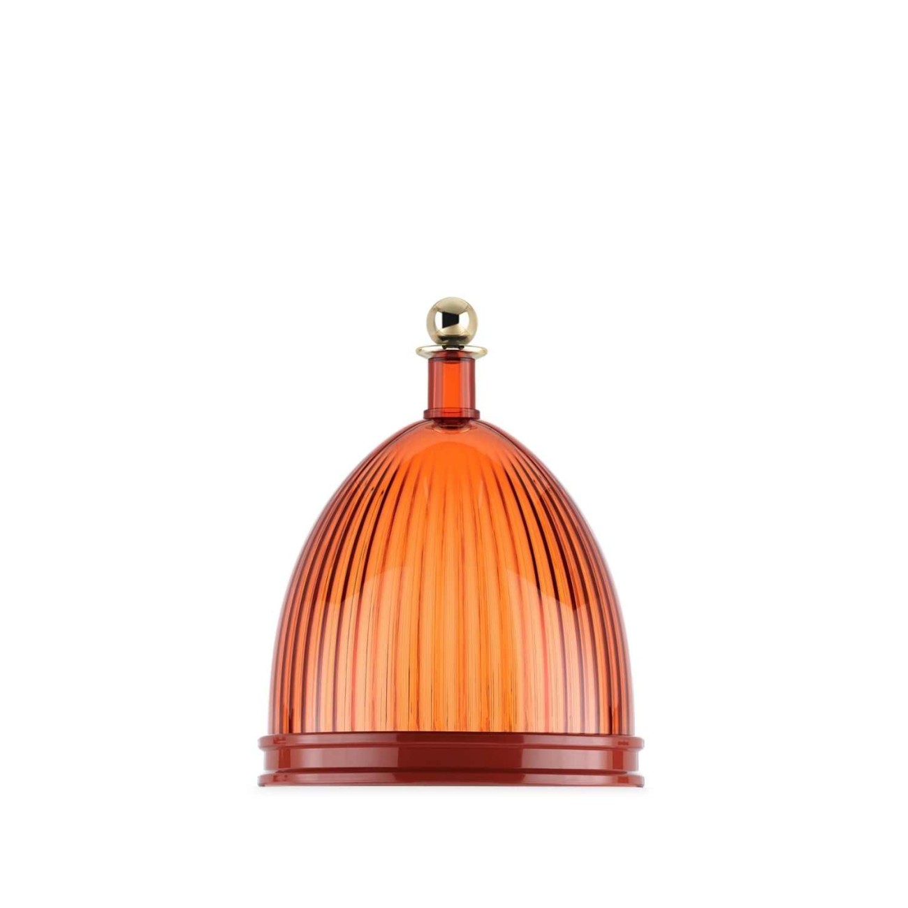 Kartell Πιατέλα με καπάκι Φ24εκ/30,5 εκ. Amber/brick red σειρά La Coupole Μπολ/ Centerpieces