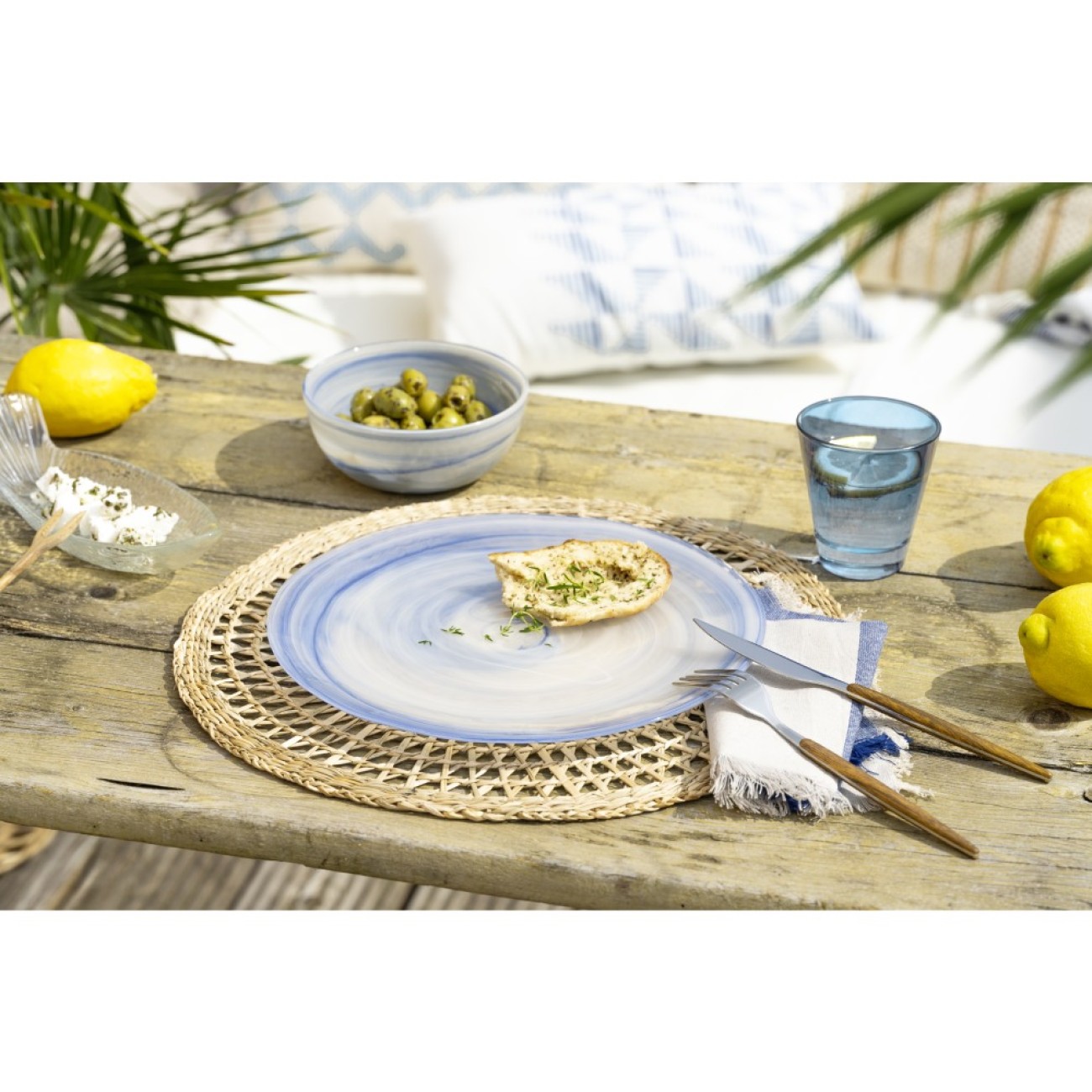 Leonardo Πιατέλλα/πιάτο 28 εκ. Blue/beige σειρά Salerno
 Πιατέλες Σερβιρίσματος