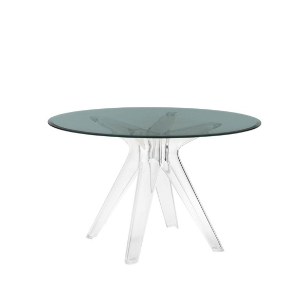 Kartell Τραπέζι Φ120 εκ smoke/clear σειρά Sir Gio