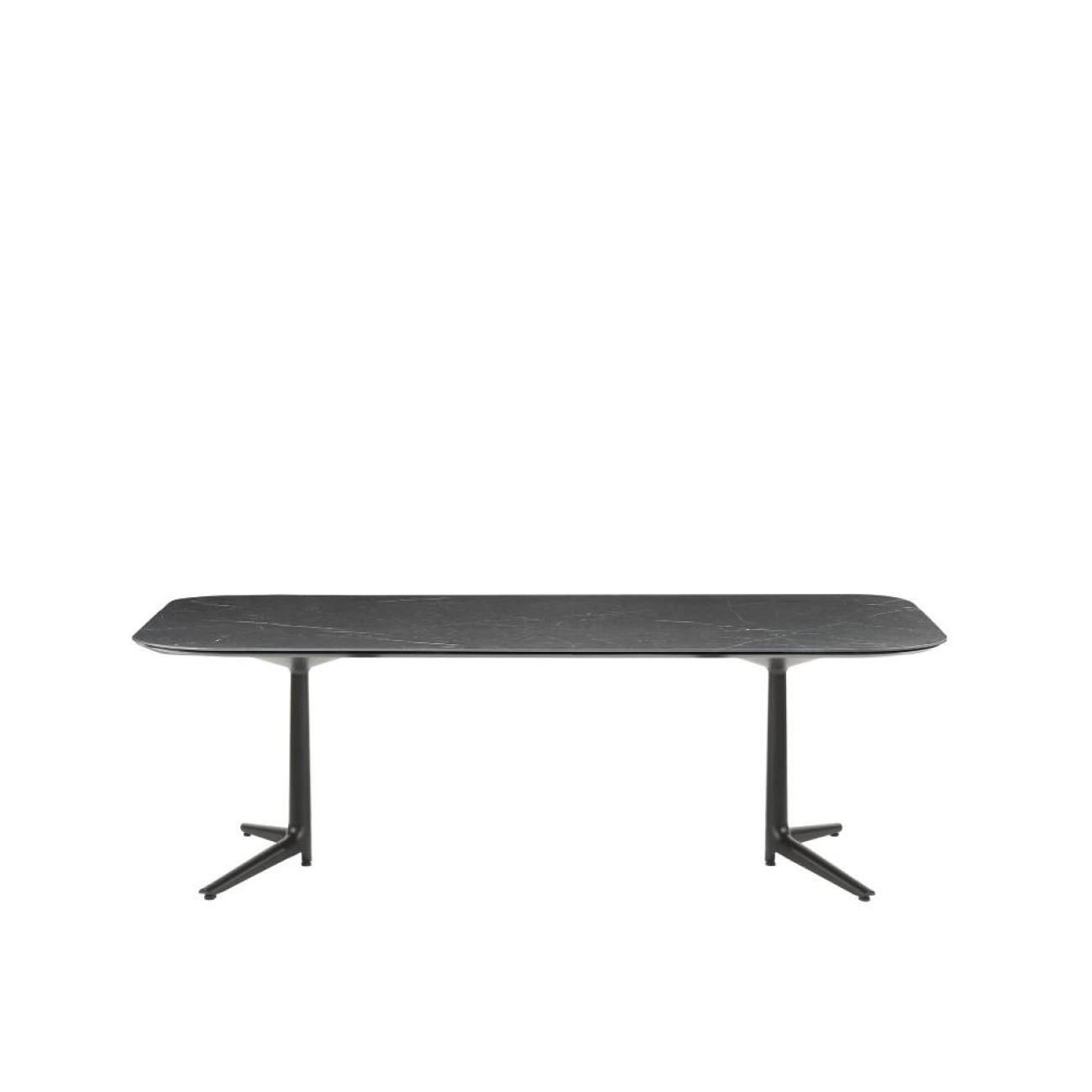 Kartell Τραπέζι marble black 180X190x75 σειρά Multiplo XL Outdoor Έπιπλα Κήπου