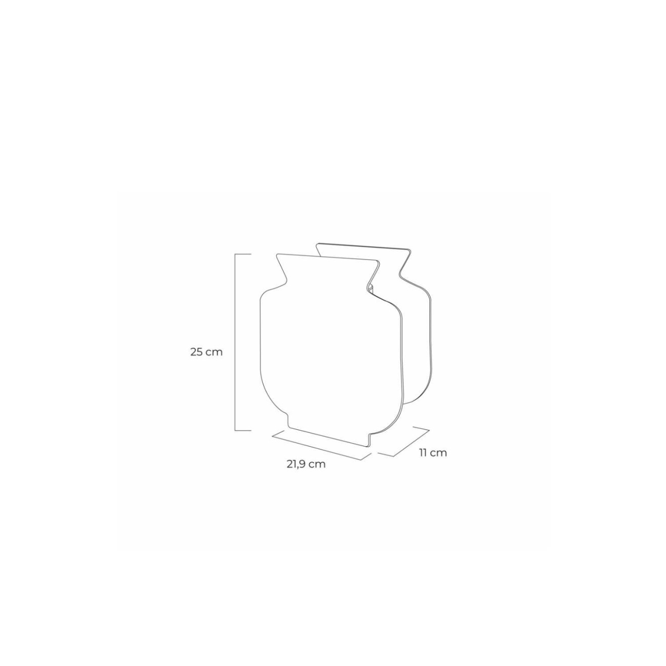 Vesta Βάζο Basic  22x11x25 εκ. σειρά Fenice Βάζα