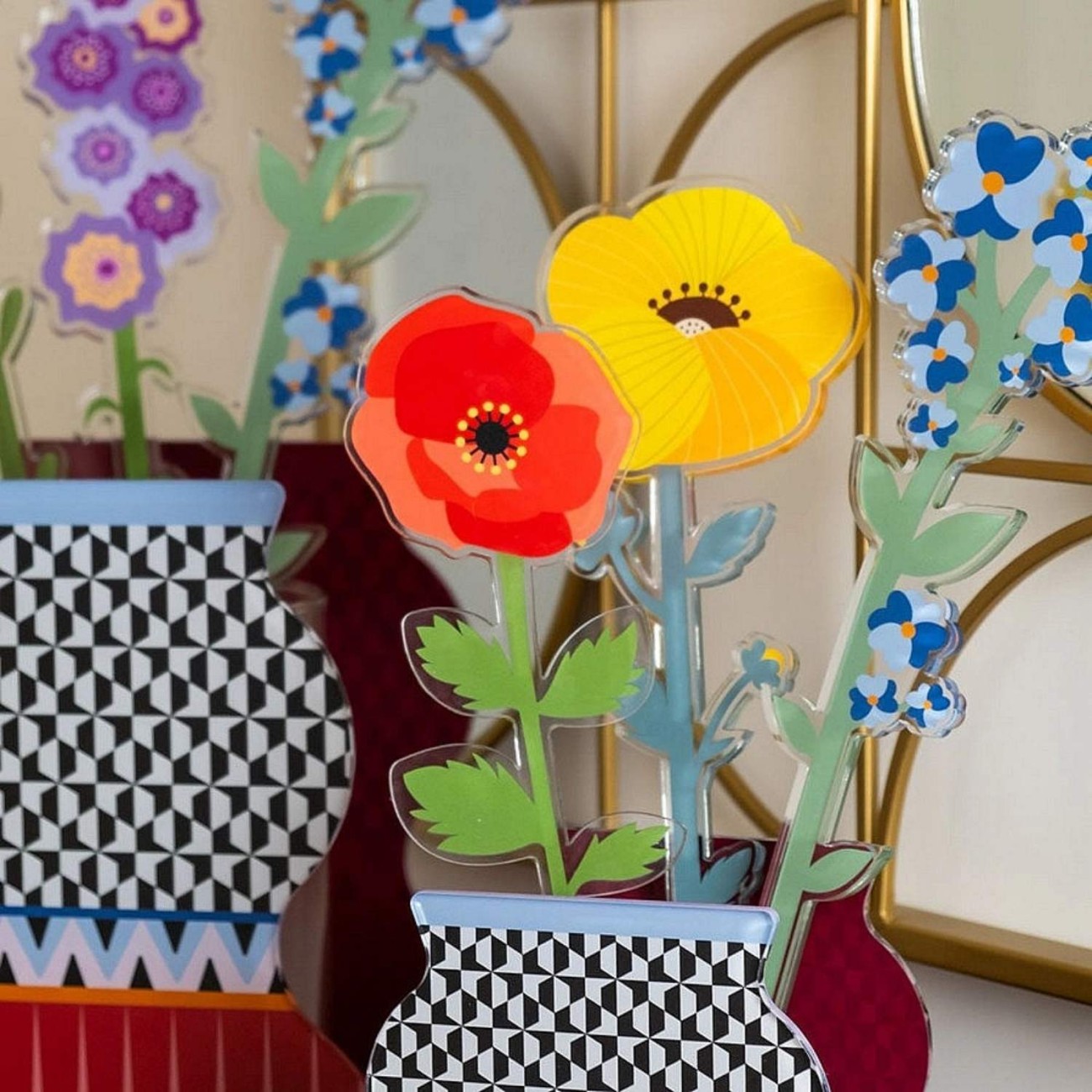 Vesta Βάζο Basic  31x15x35 εκ. σειρά Fenice Τεχνητά άνθη