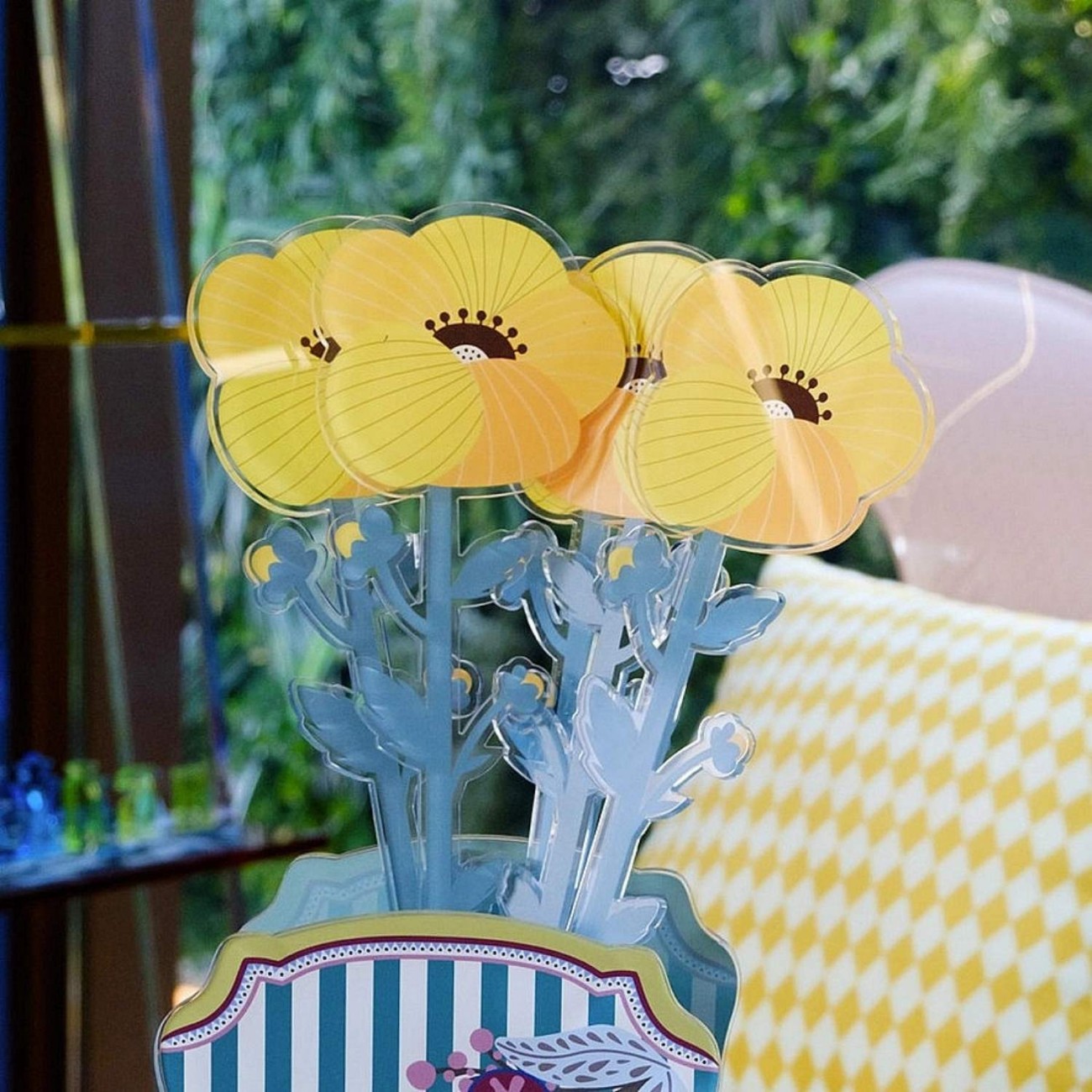 Vesta Γαρδένια κίτρινη small σειρά Funny Flowers Τεχνητά άνθη