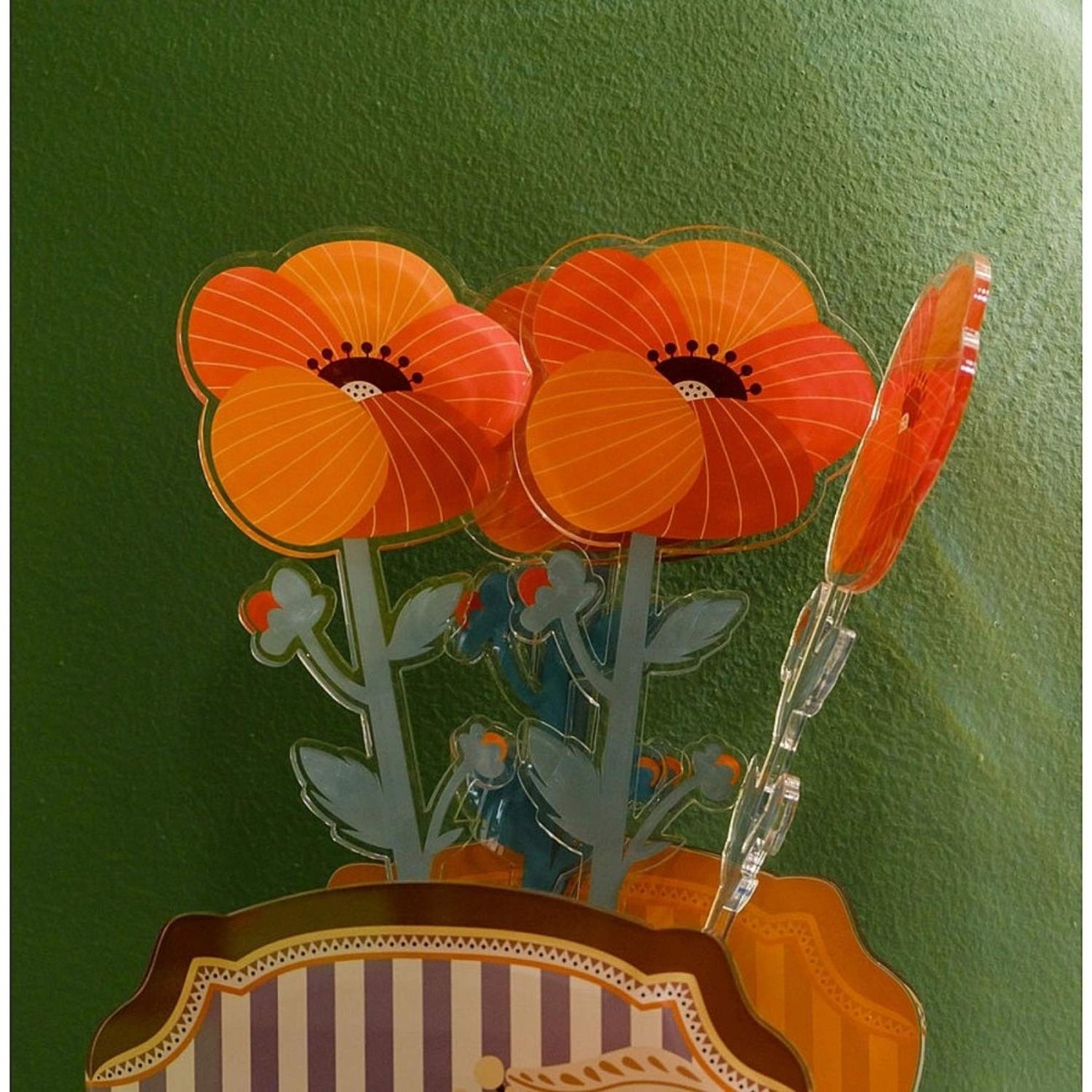 Vesta Γαρδένια πορτοκαλί large σειρά Funny Flowers Τεχνητά άνθη