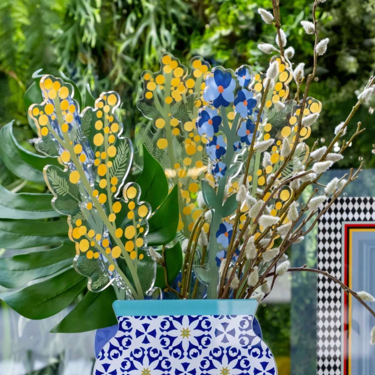 Vesta Λουλούδι Μιμόζα κίτρινη small σειρά Funny Flowers Τεχνητά άνθη