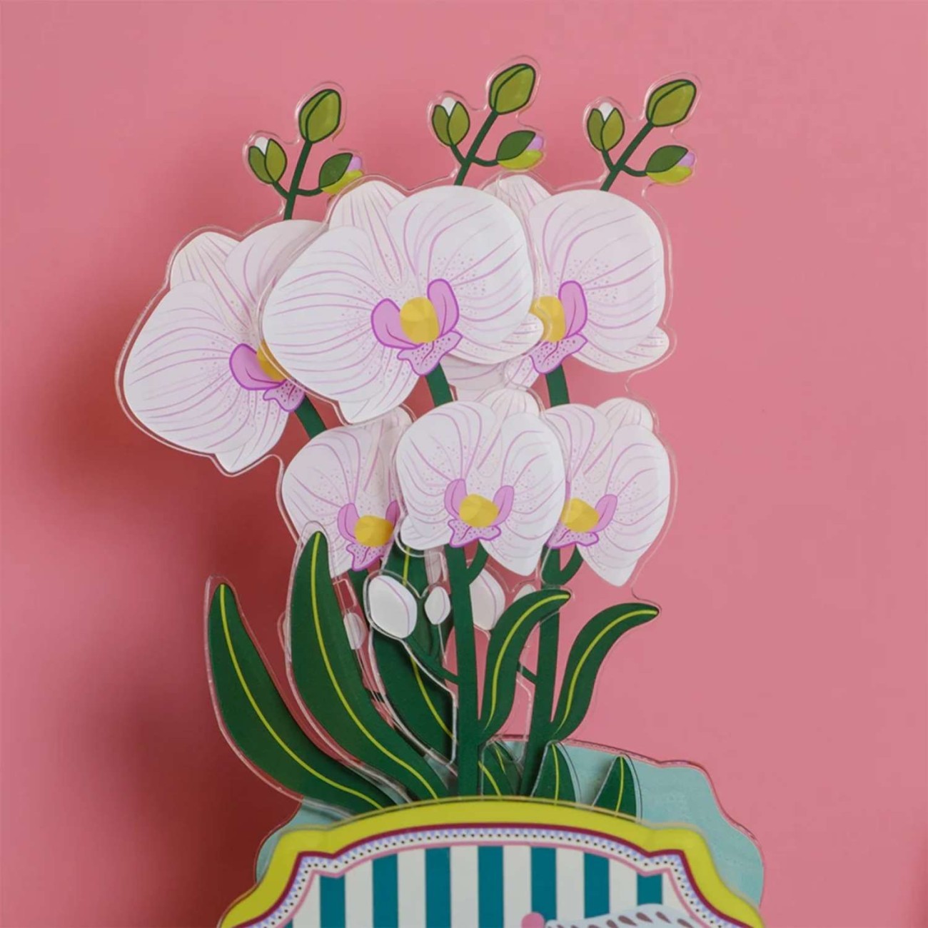 Vesta Λουλούδι Ορχιδέα λευκή small σειρά Funny Flowers Τεχνητά άνθη