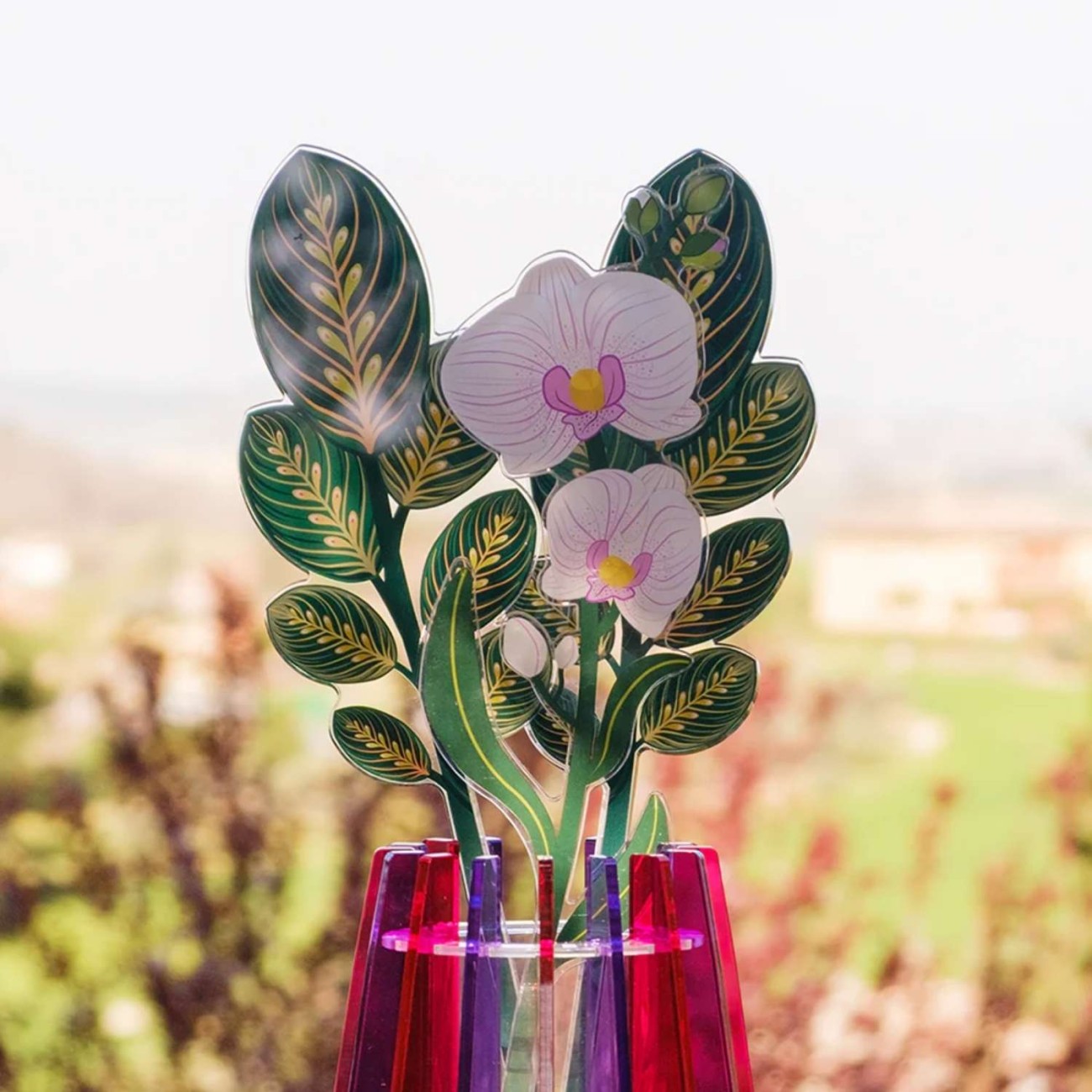 Vesta Calathea πράσινο small σειρά Funny Flowers Τεχνητά άνθη