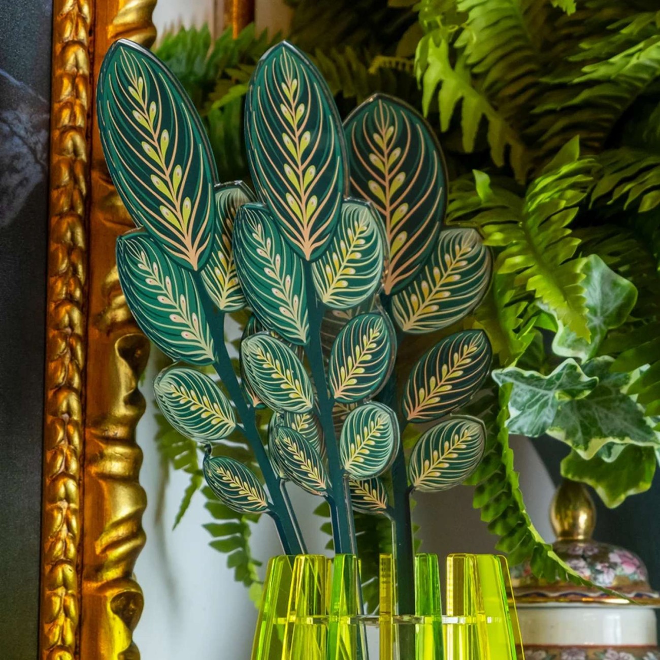 Vesta Calathea πράσινο large σειρά Funny Flowers Τεχνητά άνθη