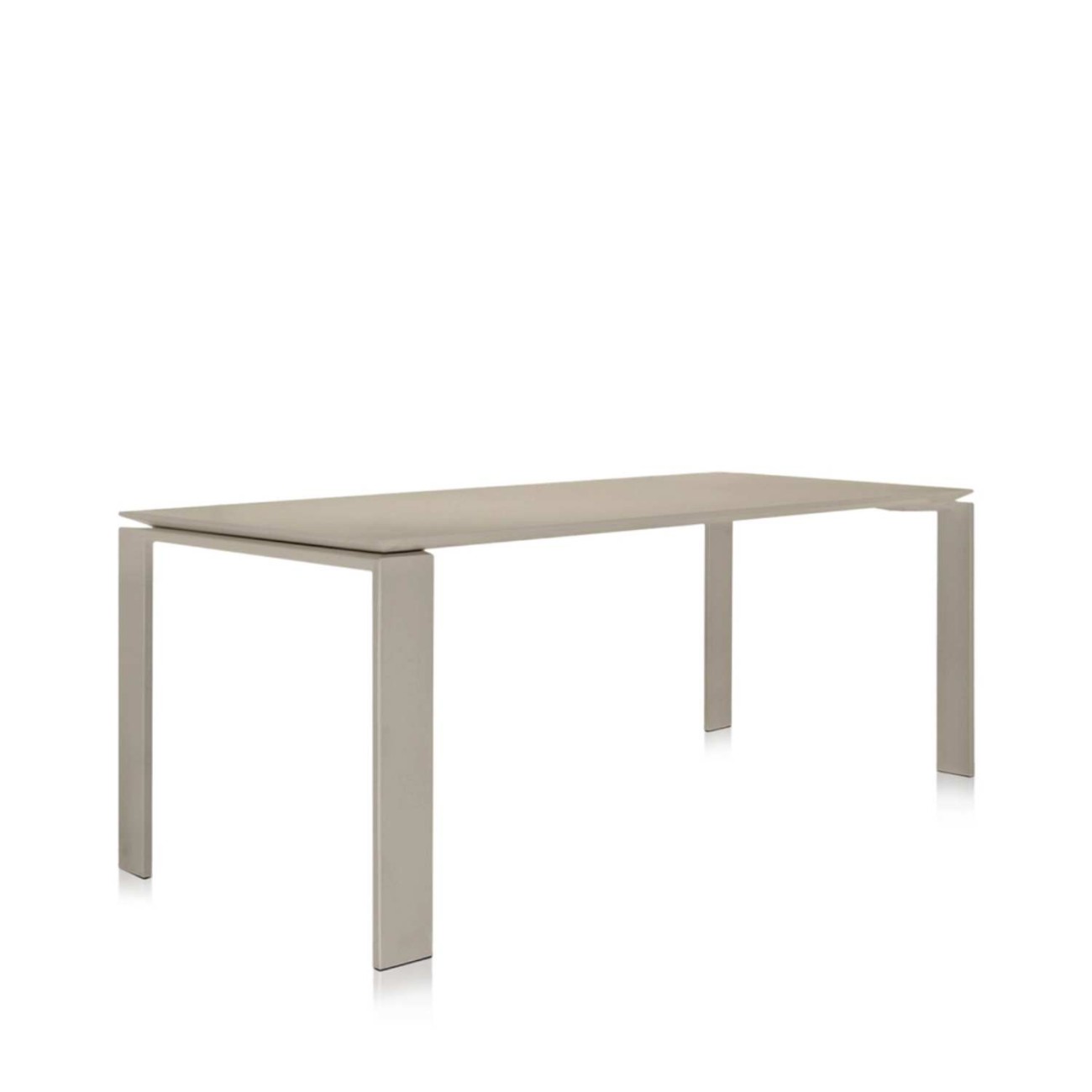 Kartell Τραπέζι 190X90 beige soft touch laminate σειρα Four Βοηθητικά τραπέζια