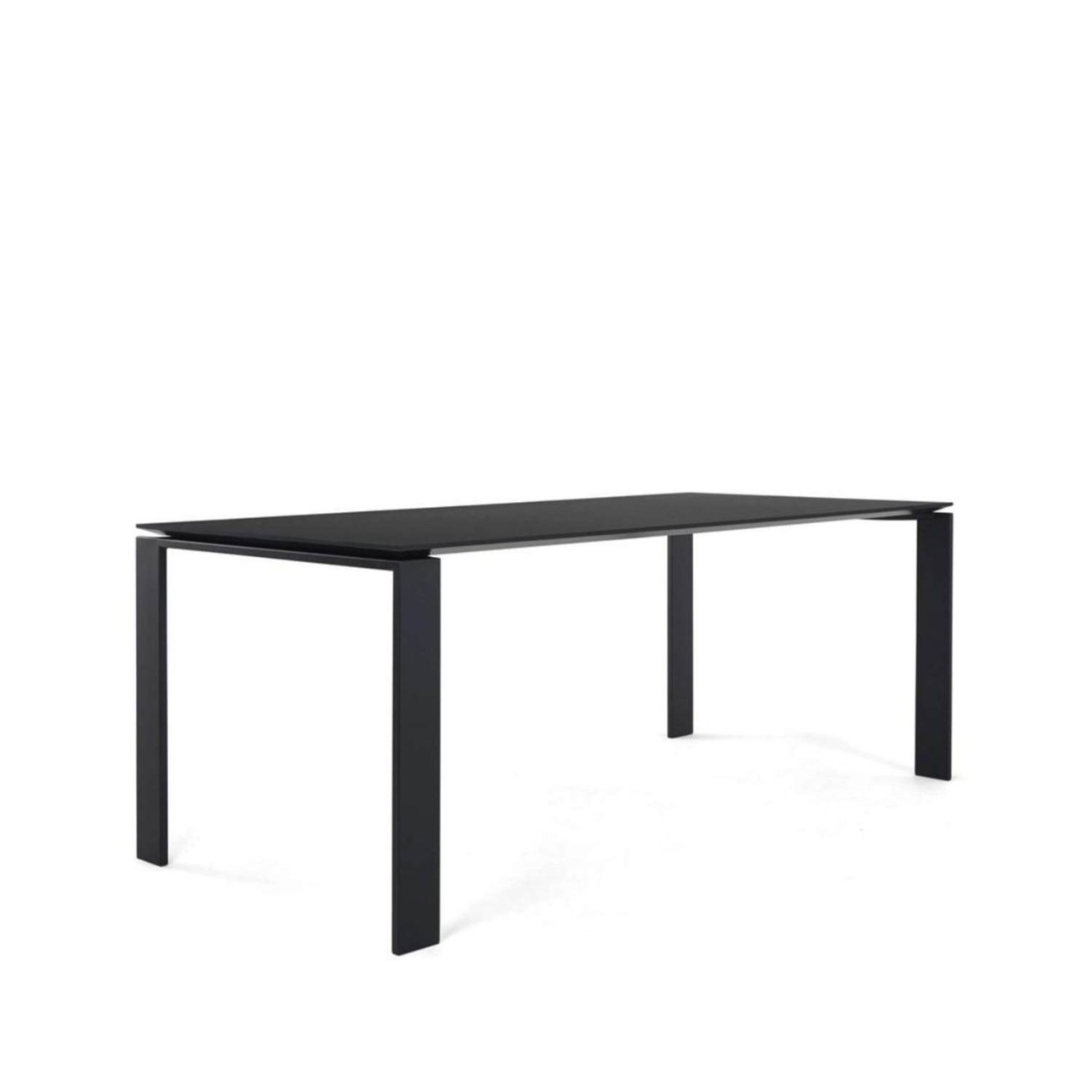 Kartell Τραπέζι 192X118 black marquina/black frame σειρα Glossy Βοηθητικά τραπέζια