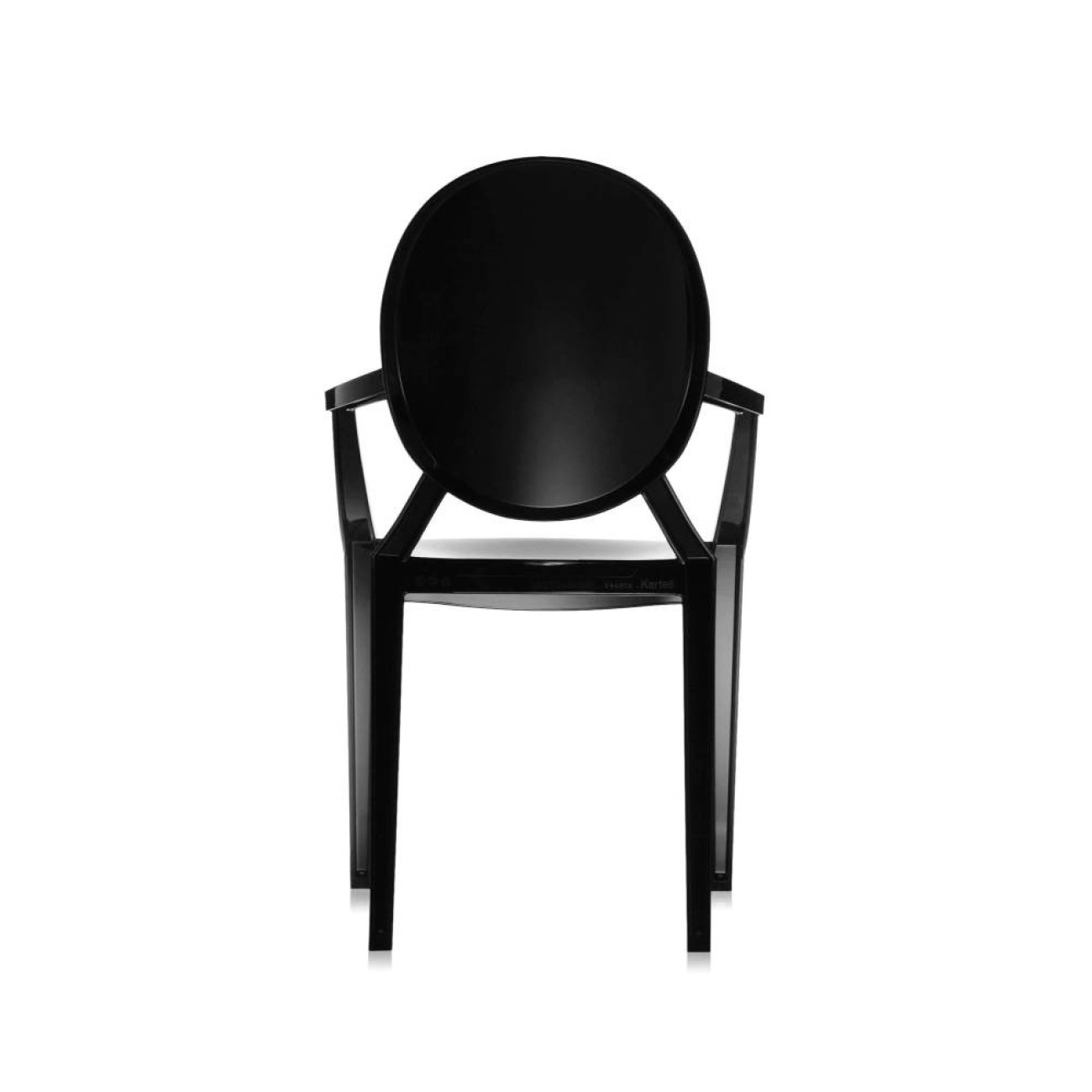 Kartell Καρέκλα black glossy σειρά Louis Ghost Καρέκλες