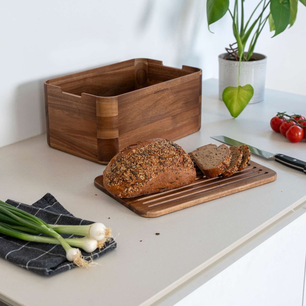 Continenta Ψωμιέρα 36Χ23Χ16 εκ. σειρά Acacia Wood Ψωμιέρες