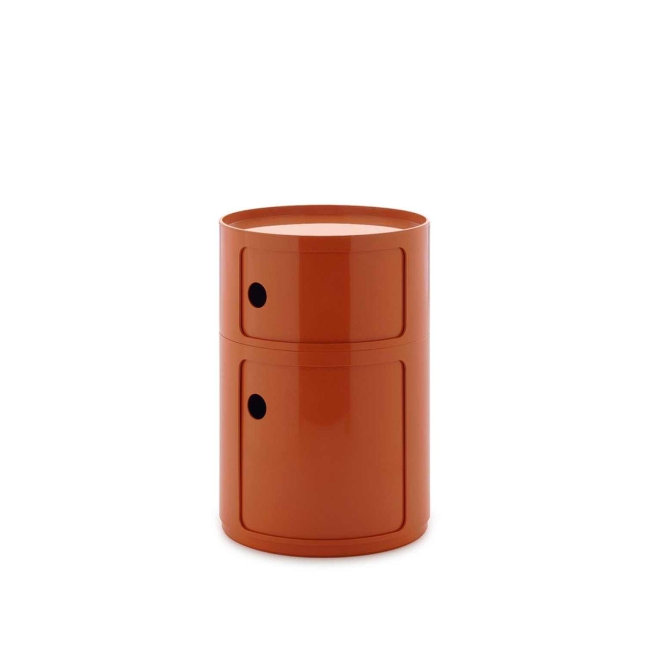 Kartell Συρταριέρα διπλή orange διάμετρος 42 εκ. σειρά Componibili New Big Συρταριέρες
