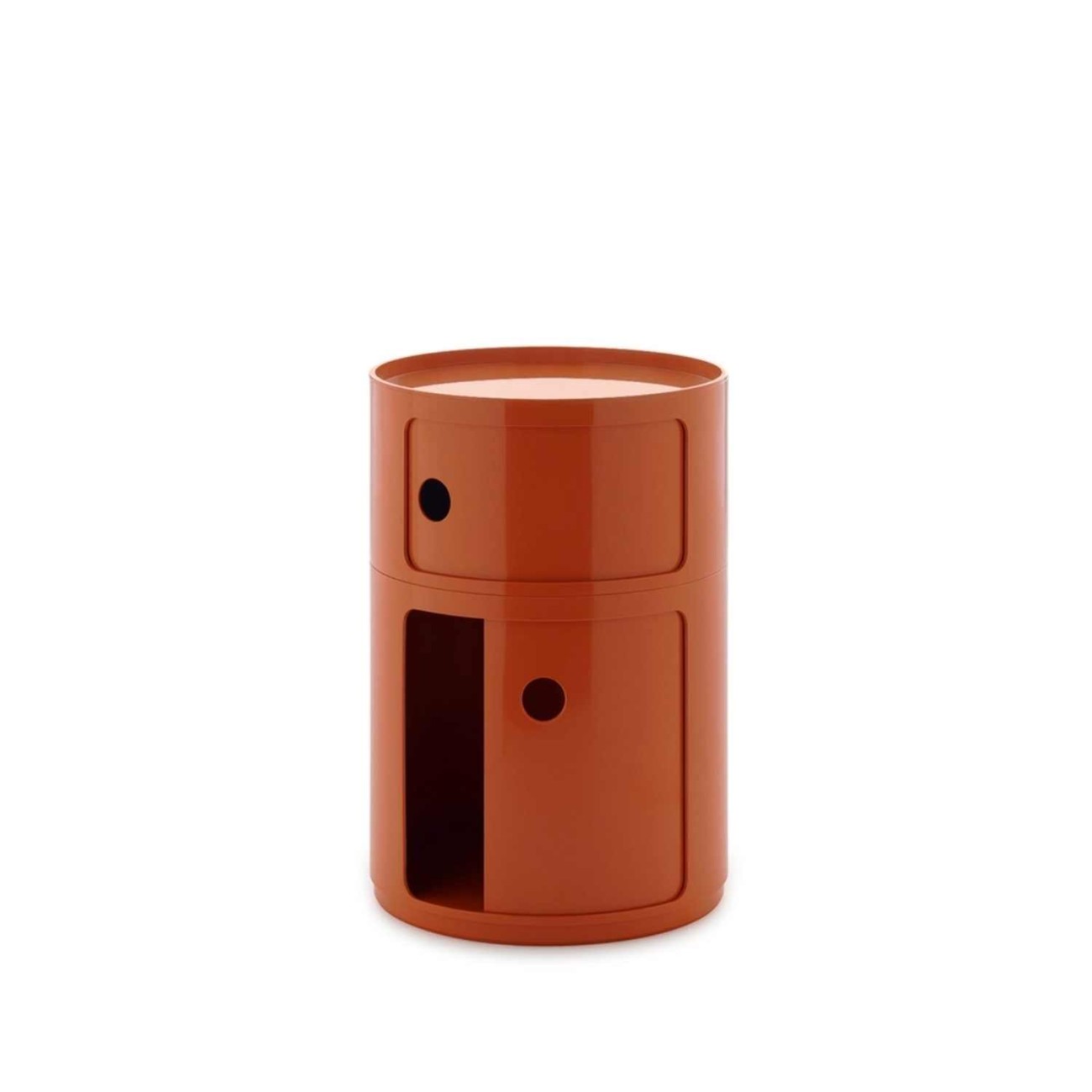 Kartell Συρταριέρα διπλή orange διάμετρος 42 εκ. σειρά Componibili New Big Συρταριέρες