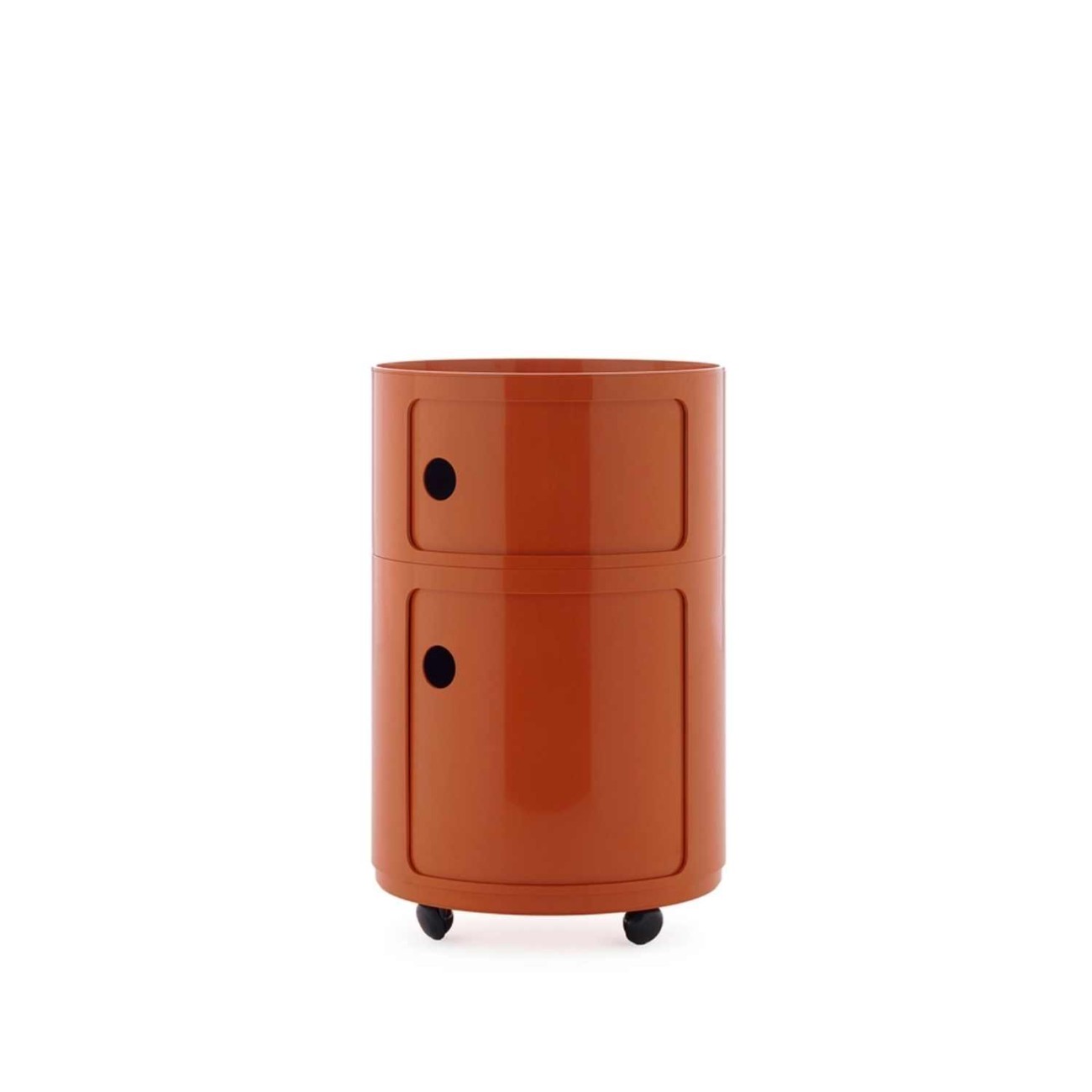 Kartell Συρταριέρα διπλή orange διάμετρος 42 εκ. σειρά Componibili New Big Συρταριέρες