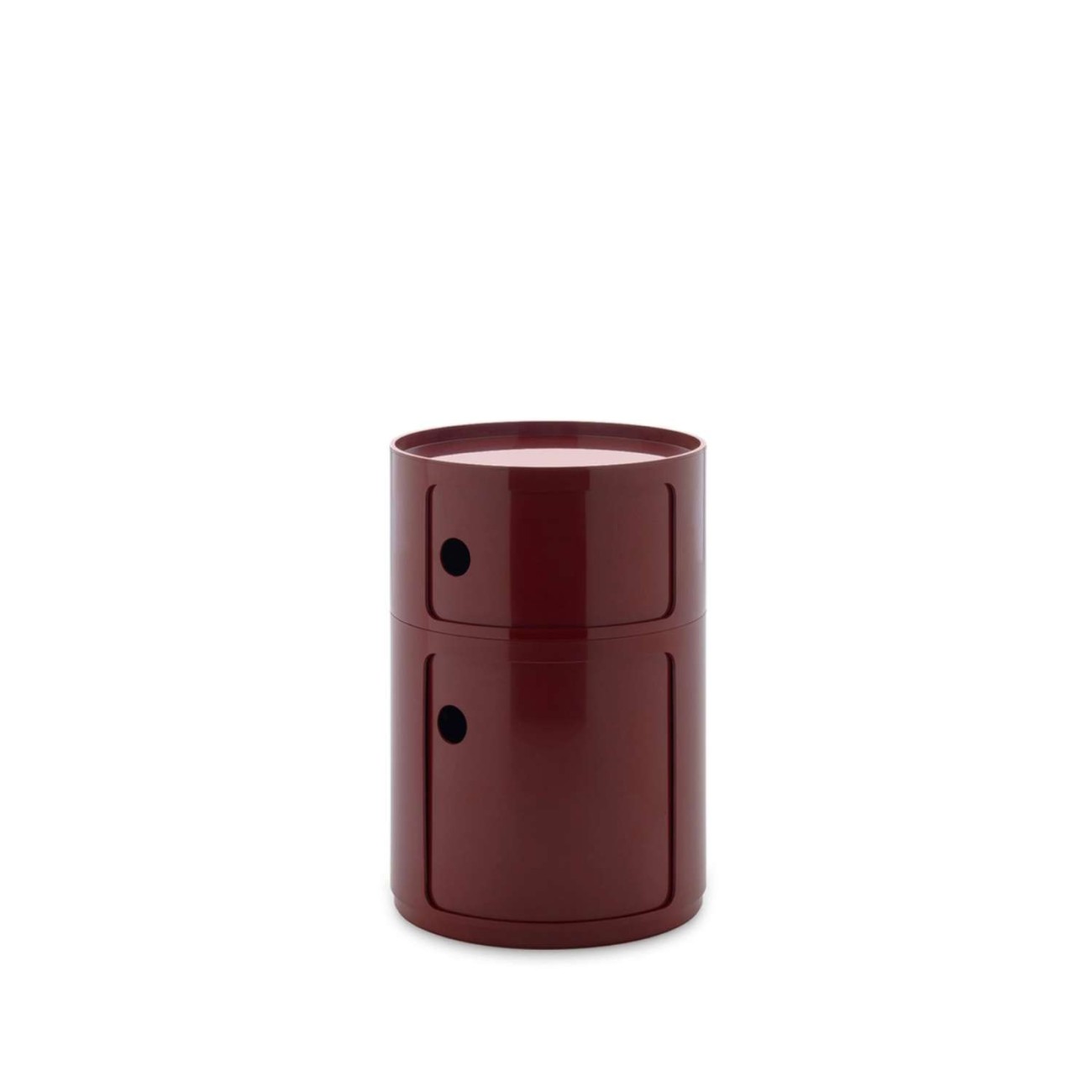 Kartell Συρταριέρα διπλή burgundy διάμετρος 42 εκ. σειρά Componibili New Big Συρταριέρες