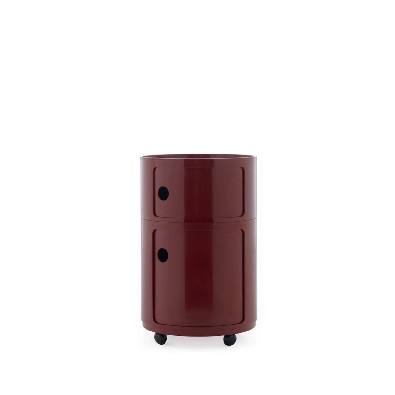 Kartell Συρταριέρα διπλή burgundy διάμετρος 42 εκ. σειρά Componibili New Big Συρταριέρες