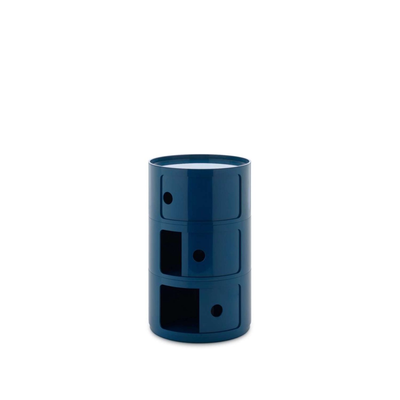Kartell Συρταριέρα τριπλή blue διάμετρος 42 εκ. σειρά Componibili New Big Συρταριέρες