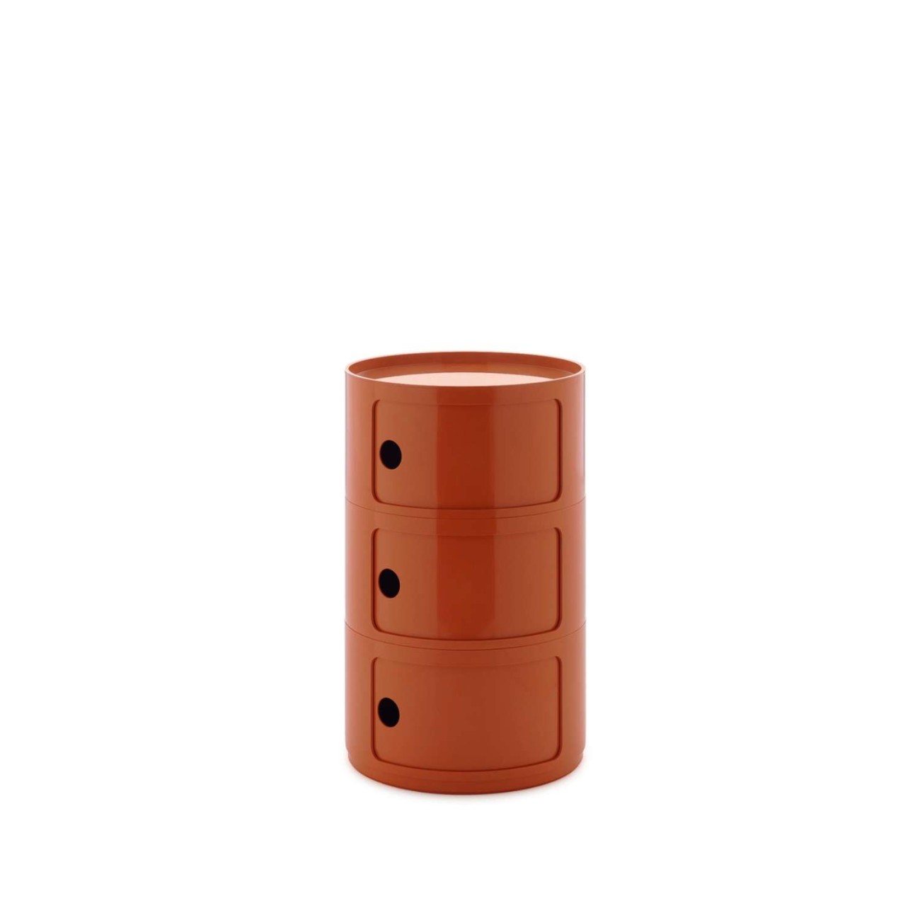 Kartell Συρταριέρα τριπλή orange διάμετρος 42 εκ. σειρά Componibili New Big Συρταριέρες