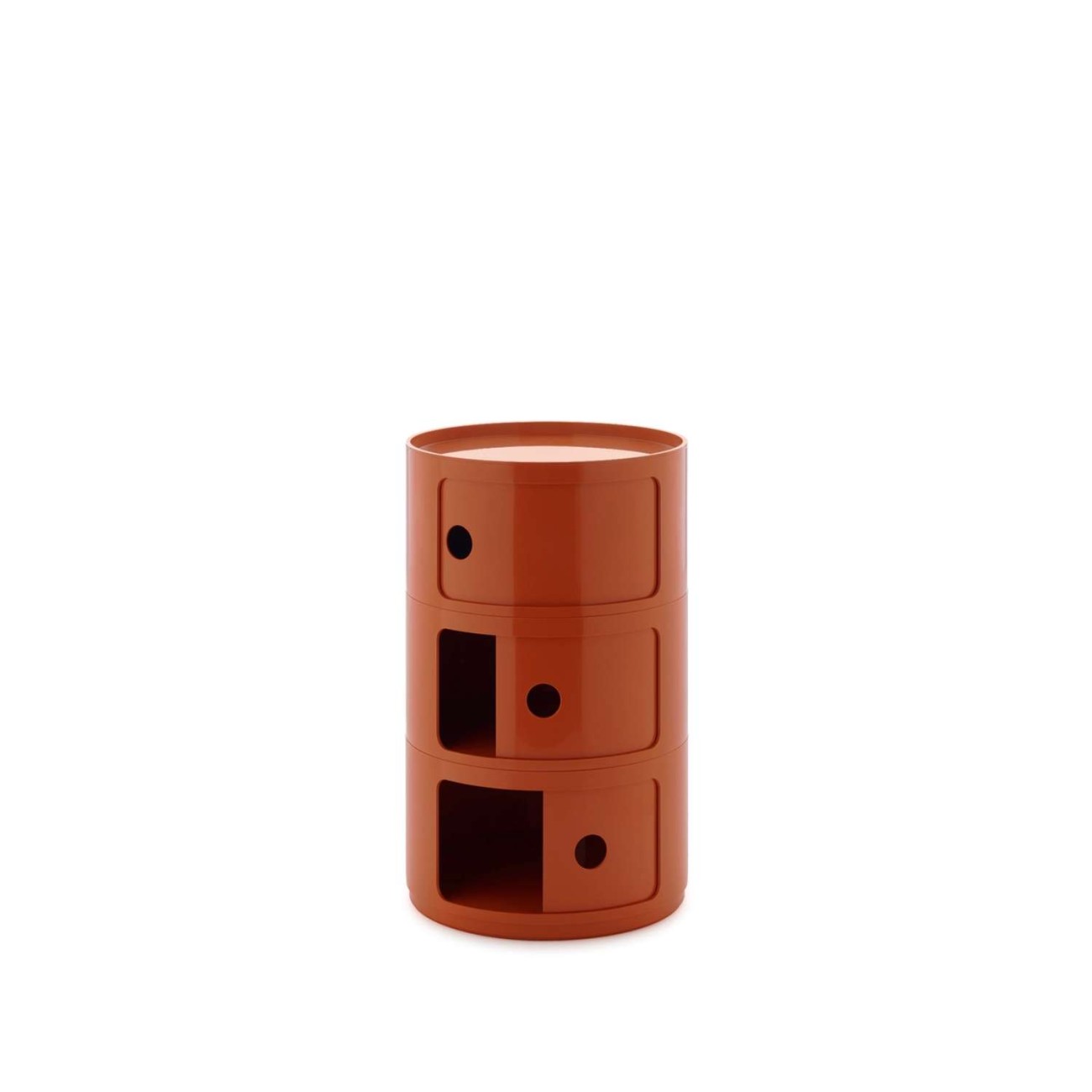 Kartell Συρταριέρα τριπλή orange διάμετρος 42 εκ. σειρά Componibili New Big Συρταριέρες