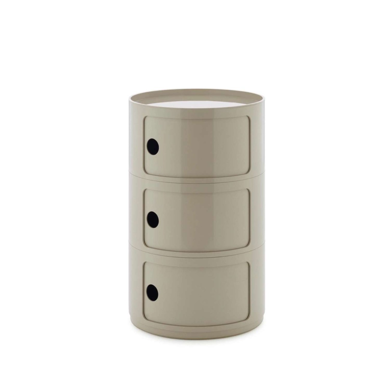 Kartell Συρταριέρα Φ42 εκ. τριπλή Dove Grey σειρά Componibili Big Συρταριέρες