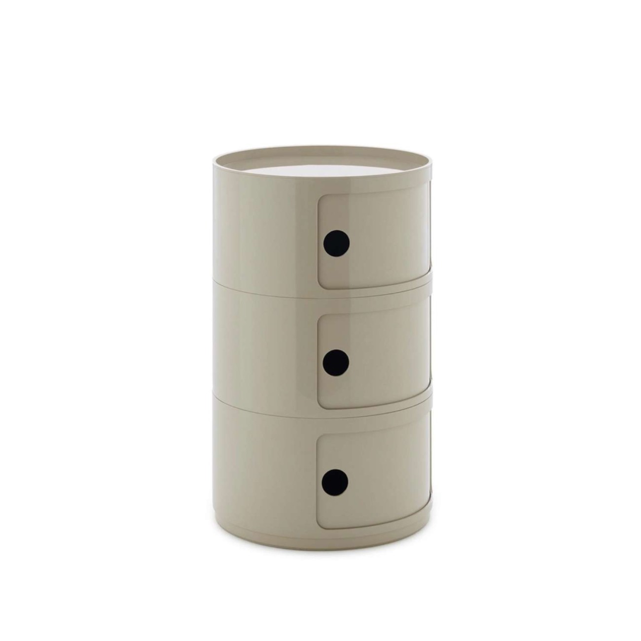 Kartell Συρταριέρα Φ42 εκ. τριπλή Dove Grey σειρά Componibili Big Συρταριέρες