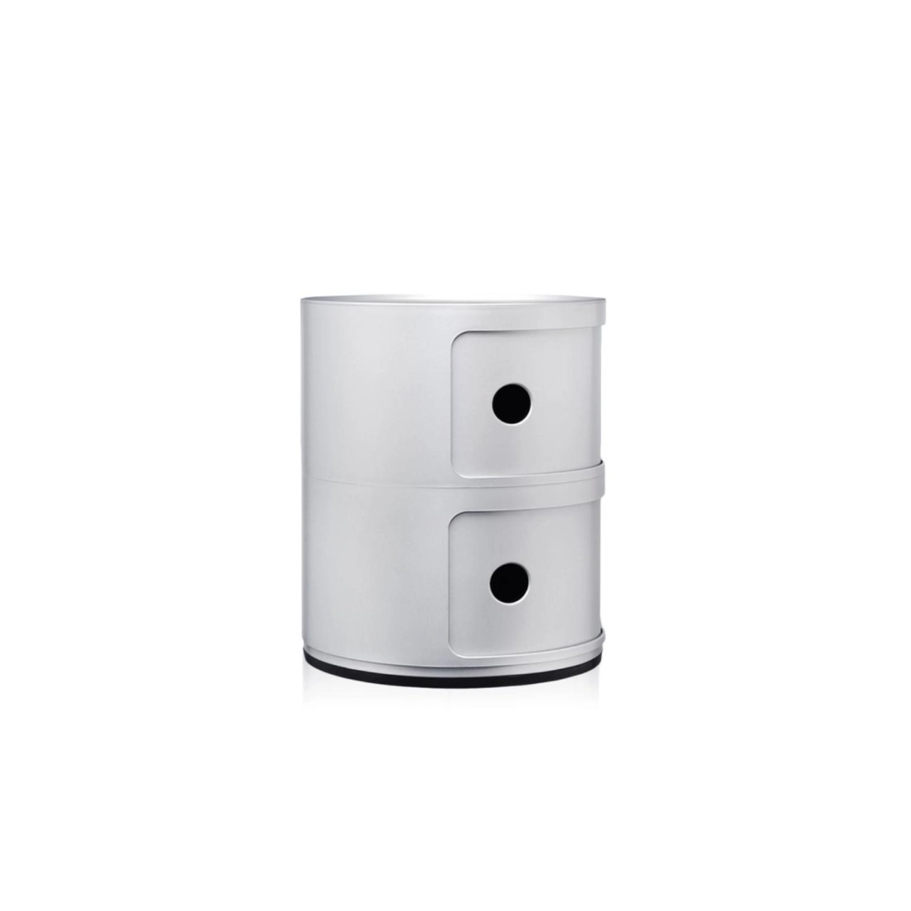 Kartell Συρταριέρα διπλή ασημί διάμετρος 32εκ. σειρά Componibili Συρταριέρες