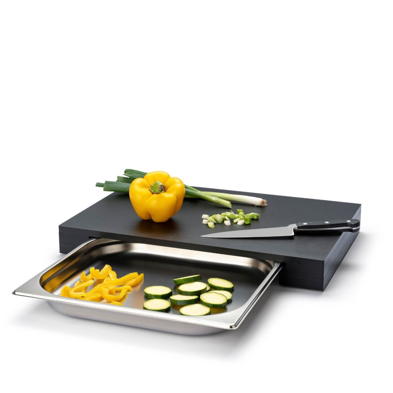 Continenta Βάση κοπής 48x32,5x5 εκ. με συρτάρι Black σειρά Duracore Βάσεις Κοπής