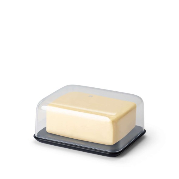 Continenta Βουτυριέρα 13Χ10 εκ. (για 250γρ. βούτυρο) με διάφανο καπάκι Black σειρά Duracore