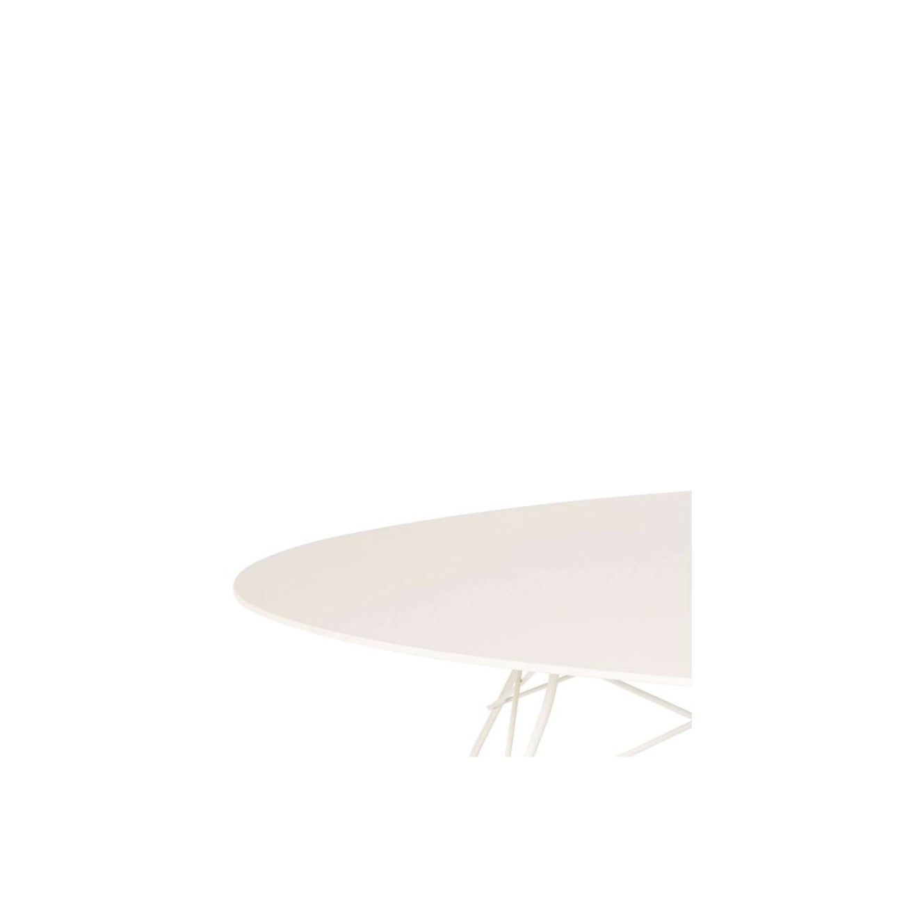 Kartell Τραπέζι Φ128 εκ. White/white σειρά Glossy Outdoor Τραπεζαρίες