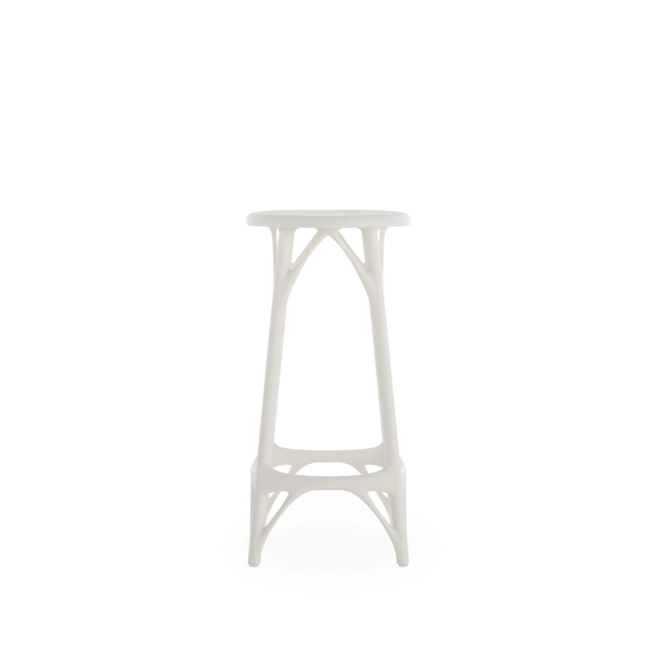 Kartell Σκαμπώ 32/65 εκ. White σειρά A.I. Σκαμπό