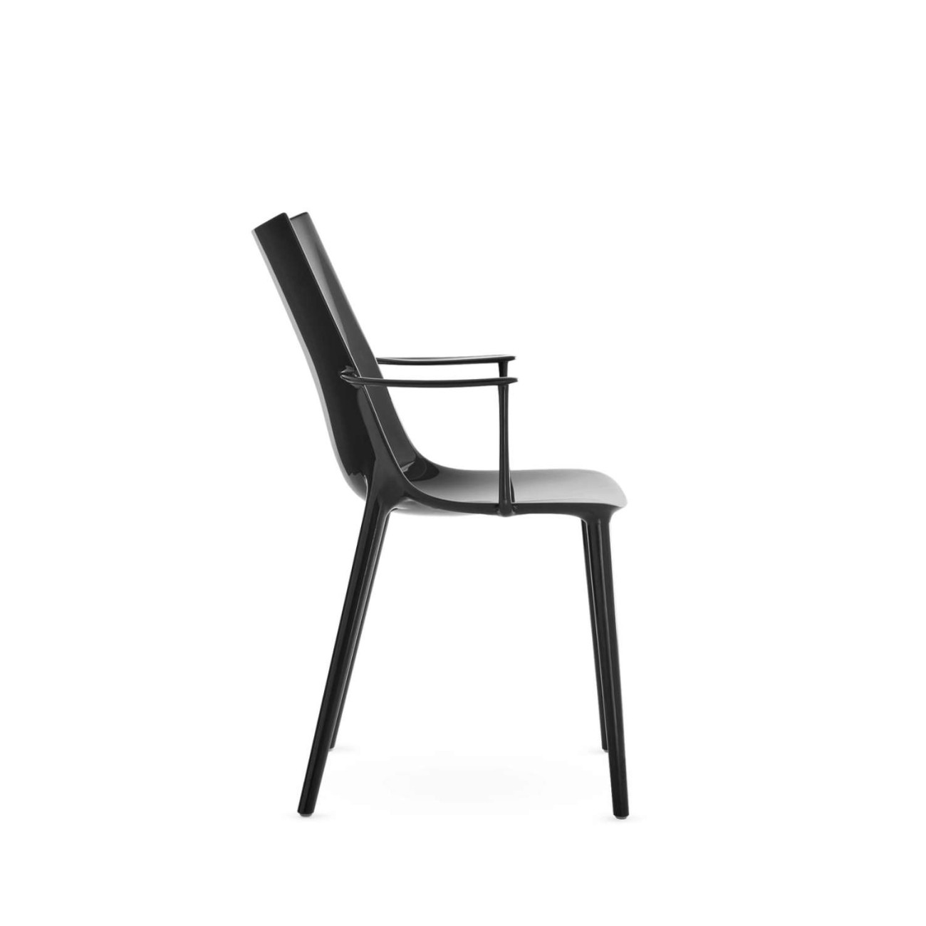 Kartell Καρέκλα Glossy Black σειρά H.H.H. Καρέκλες