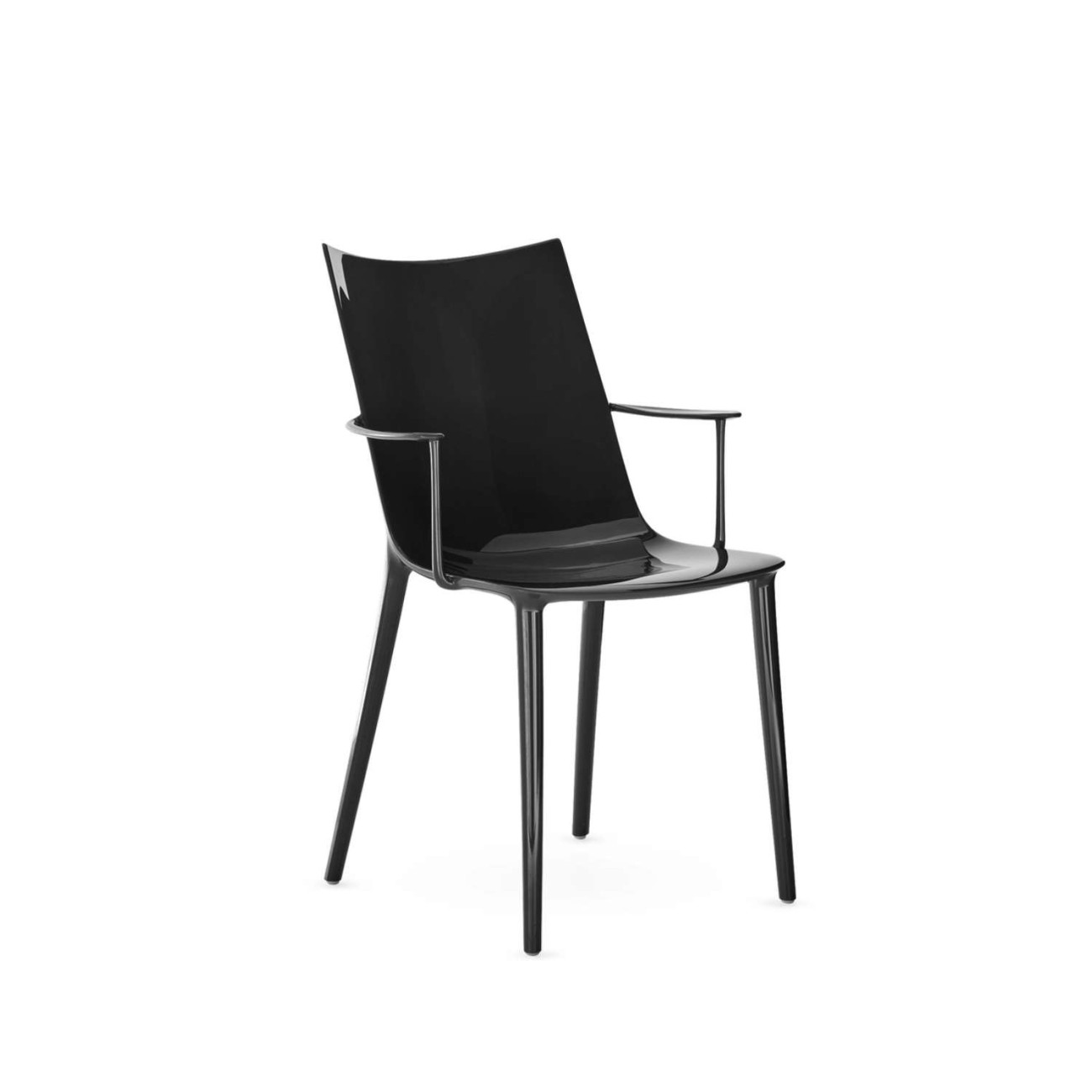 Kartell Καρέκλα Glossy Black σειρά H.H.H. Καρέκλες