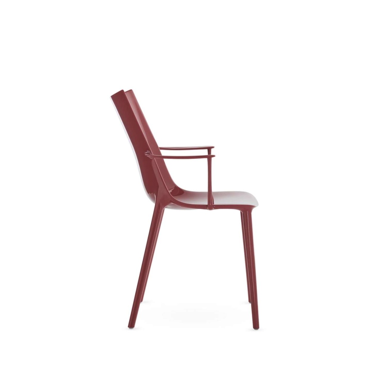 Kartell Καρέκλα Glossy Burgundy σειρά H.H.H. Καρέκλες