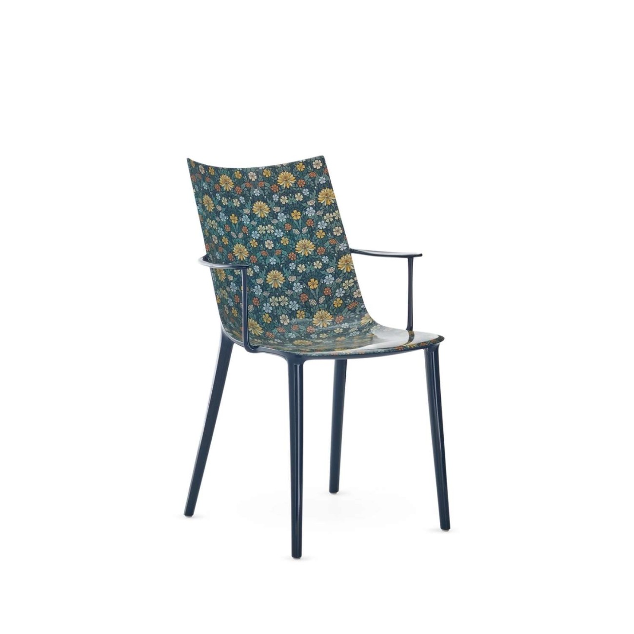 Kartell Καρέκλα Moon Flower/Blue Ink Ochre σειρά H.H.H. Καρέκλες