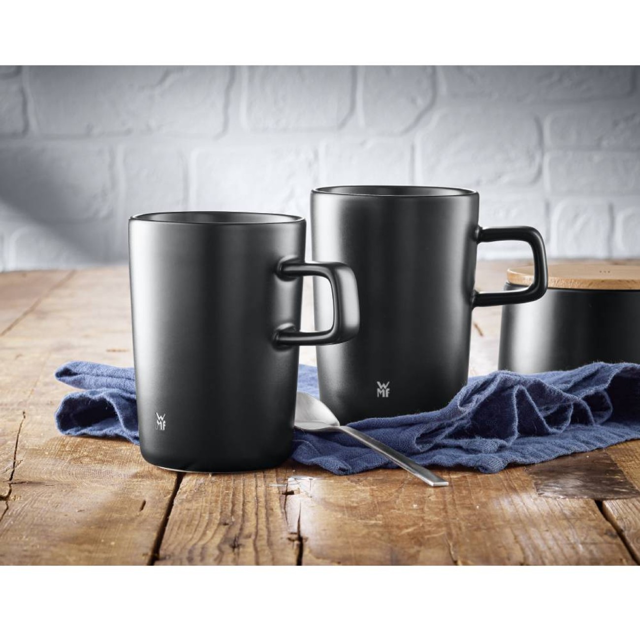 WMF Σετ 2 τεμ. κούπες 250ml stoneware black σειρά Kineo Καφές/ Τσάι
