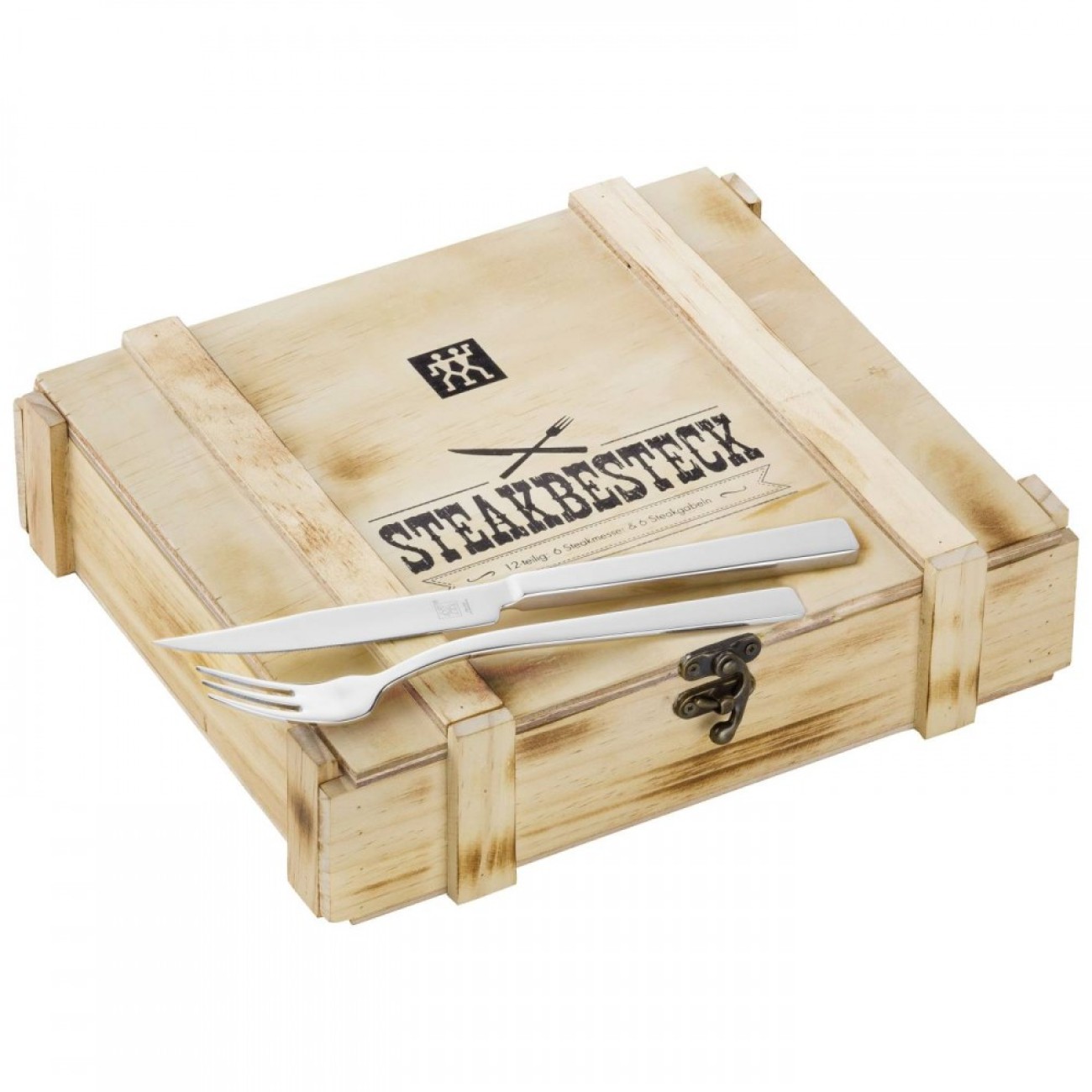 Zwilling J.A. Henckels Σετ 12 τεμ. στέικ σε ξύλινη κασετίνα σειρά Zwilling Specials 