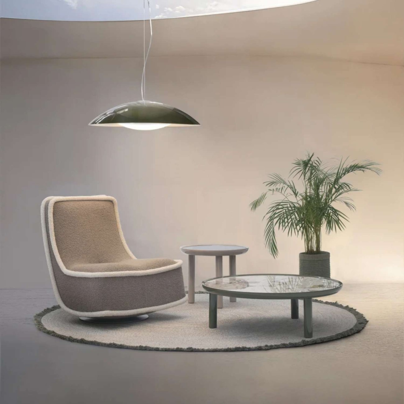Kartell Πολυθρόνα Greige/white σειρά Bonheur du Jour 