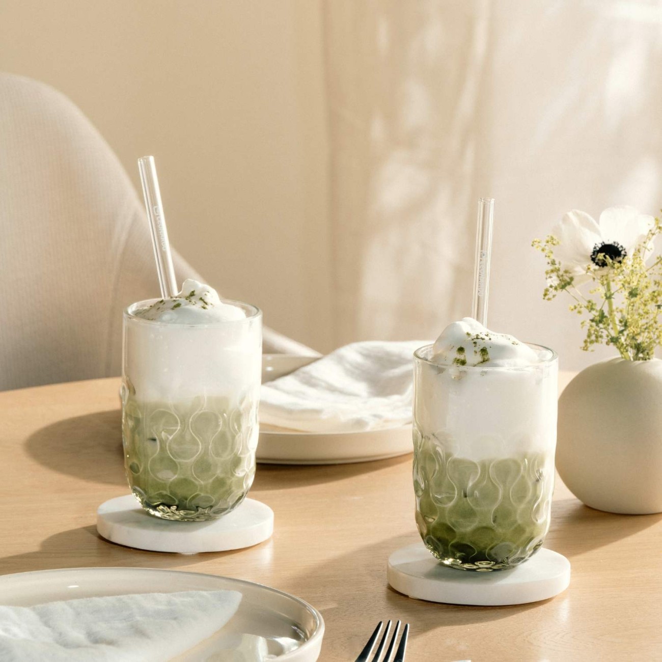 Leonardo Σετ 4 τεμ. ποτήρια αναψυκτικού 390ml Matcha σειρά Gocce Πασχαλινά