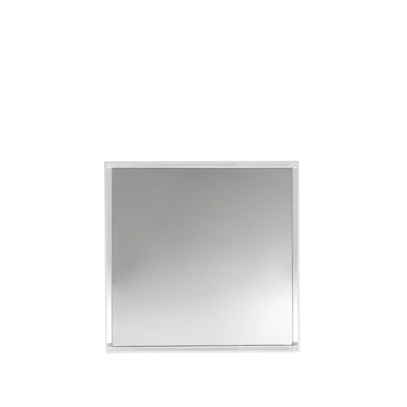 Kartell Καθρέφτης 50Χ50 εκ glossy white σειρά Only Me Καθρέφτες Τοίχου