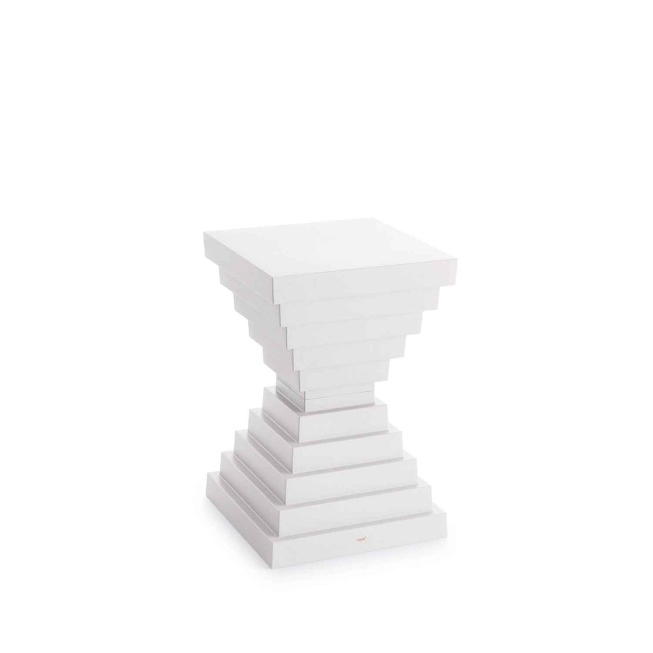 Kartell Σκαμπώ/τραπεζάκι white σειρά Ohoh Σκαμπό