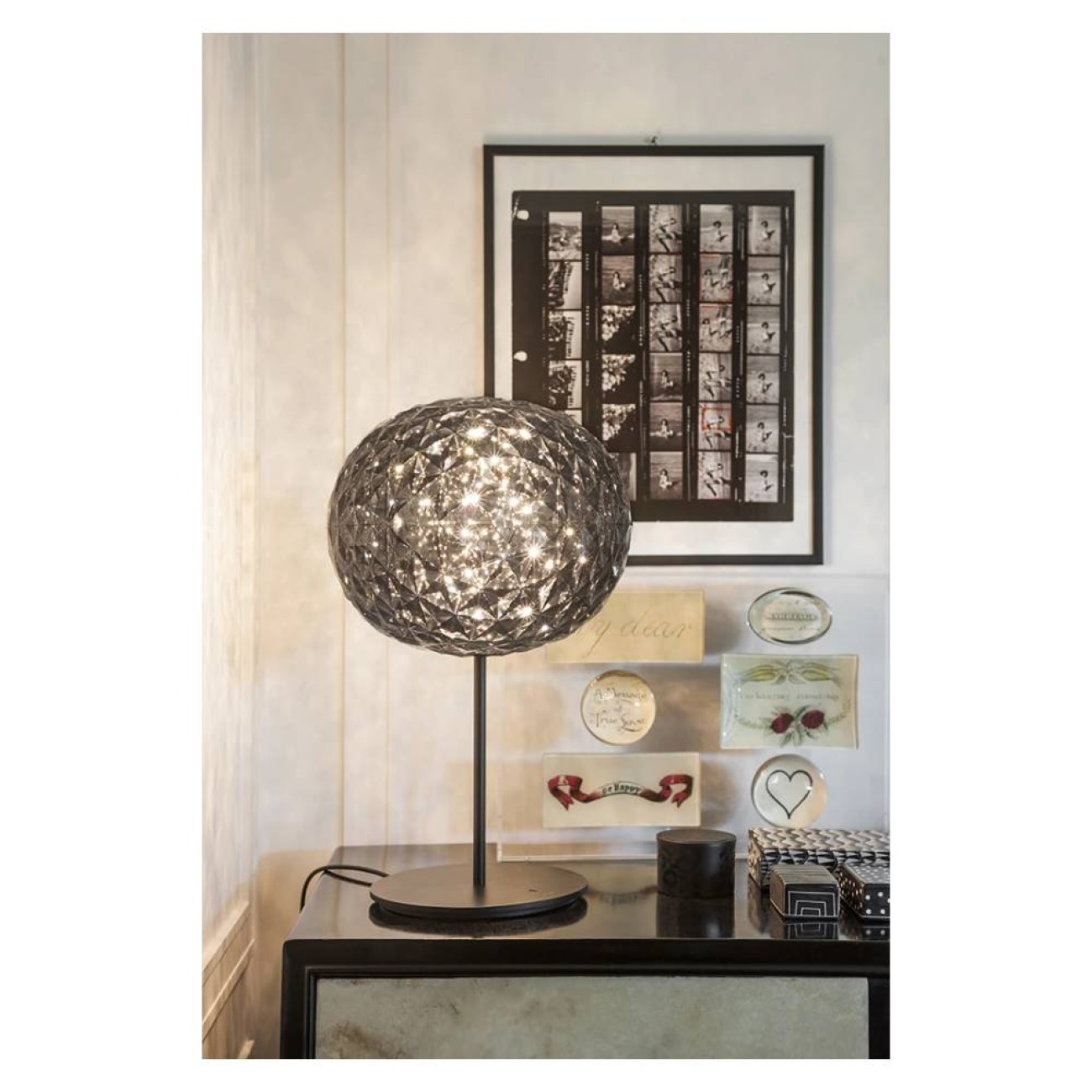 Kartell Λάμπα επιτραπέζια dark grey 53cm σειρά Planet Επιτραπέζια