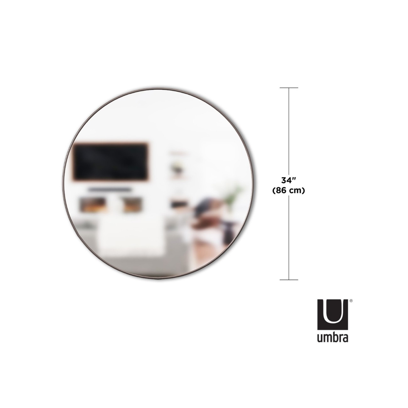 Umbra Καθρέφτης τοίχου 86cm ασημί σειρά Hubba Καθρέφτες Τοίχου