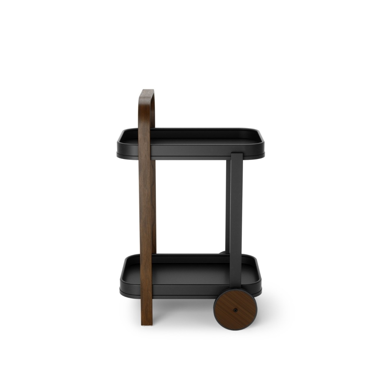 Umbra Τρόλεϊ διπλό 53x43x79cm μαύρο/καρυδί σειρά Bellwood Τρόλεϊ/μπαρ