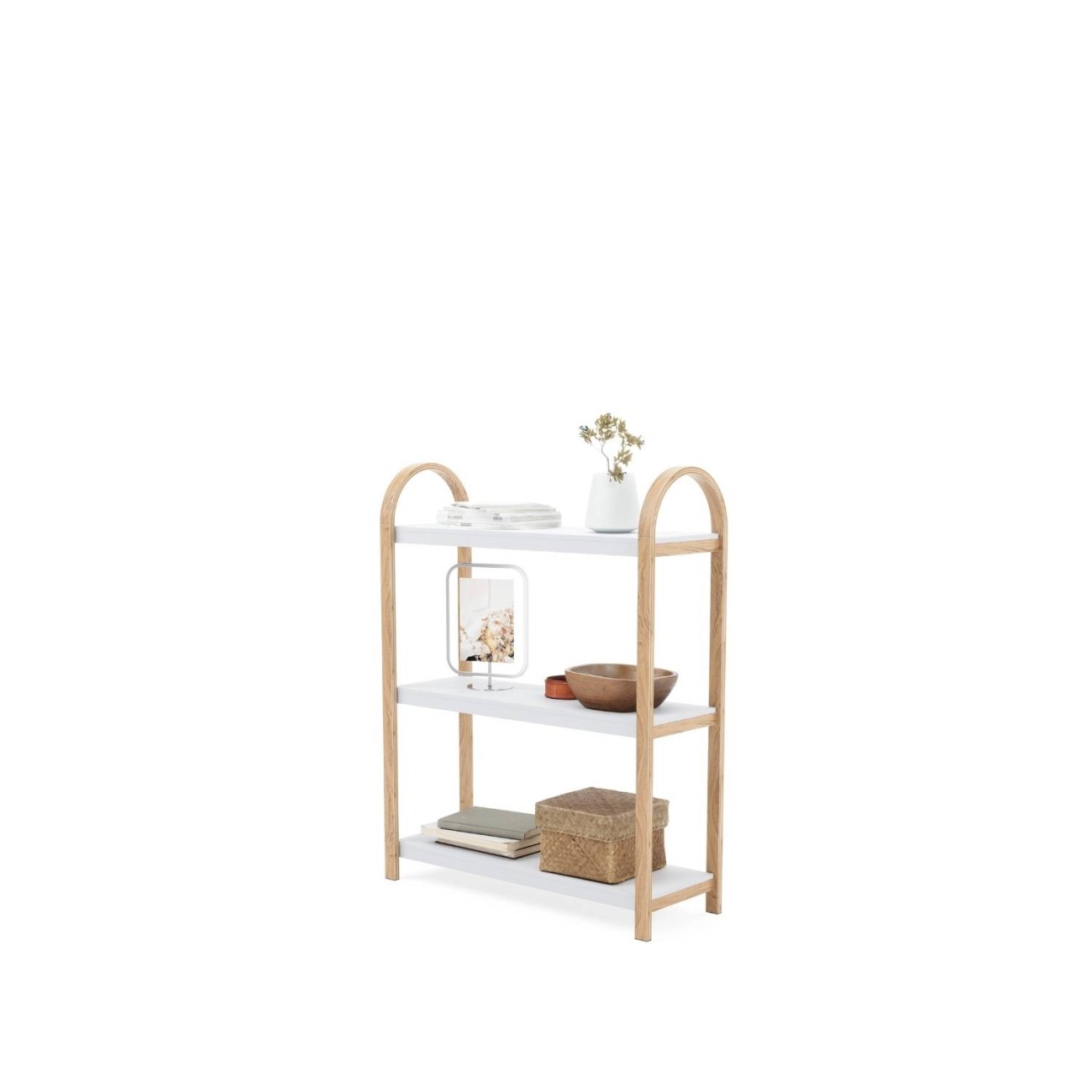 Umbra Ραφιέρα τριπλή 25x72x90cm λευκό/φυσικό ξύλο σειρά Bellwood New Arrivals